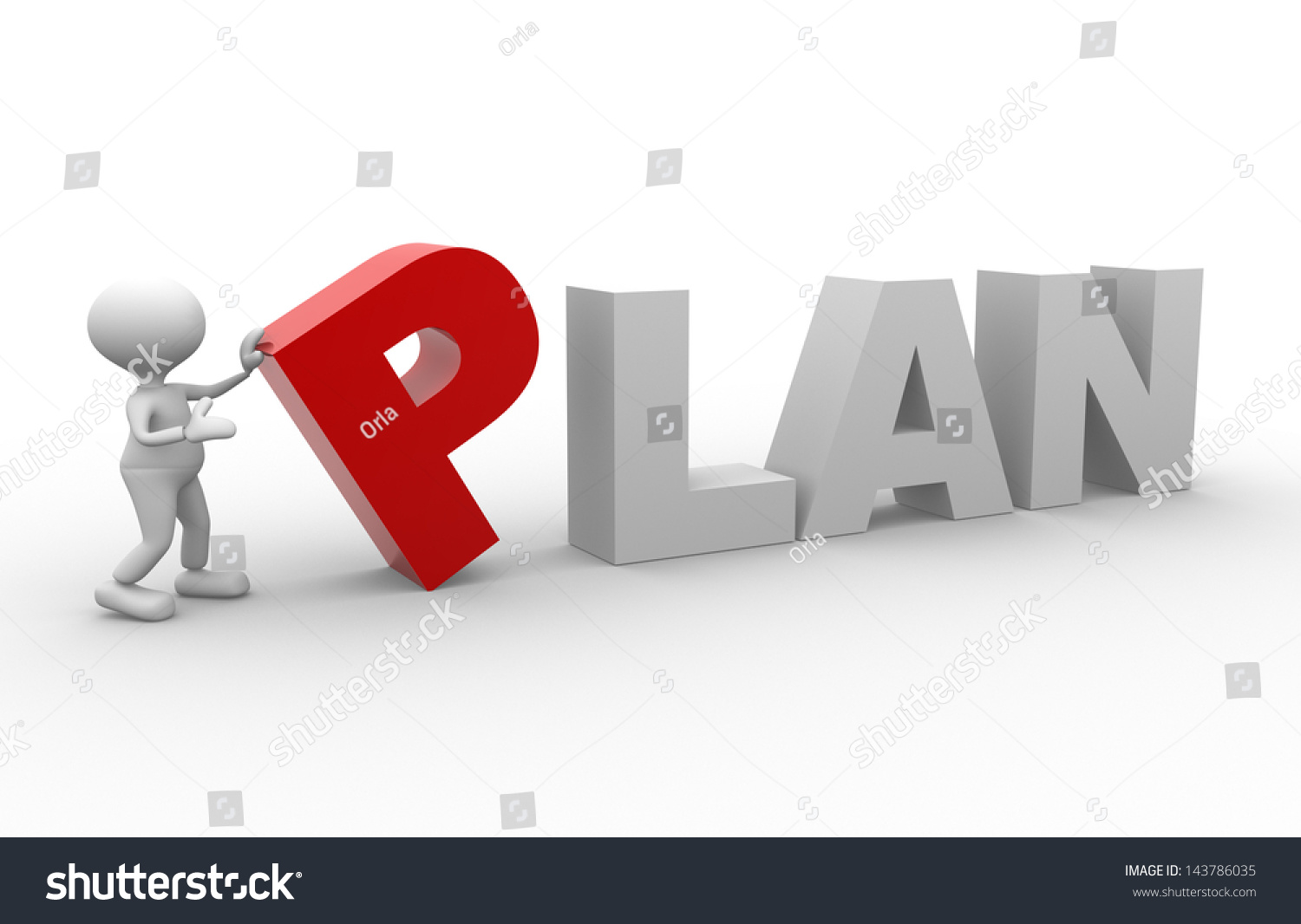 3d People Man Person Word Plan Stock Illustration 143786035 | Shutterstock