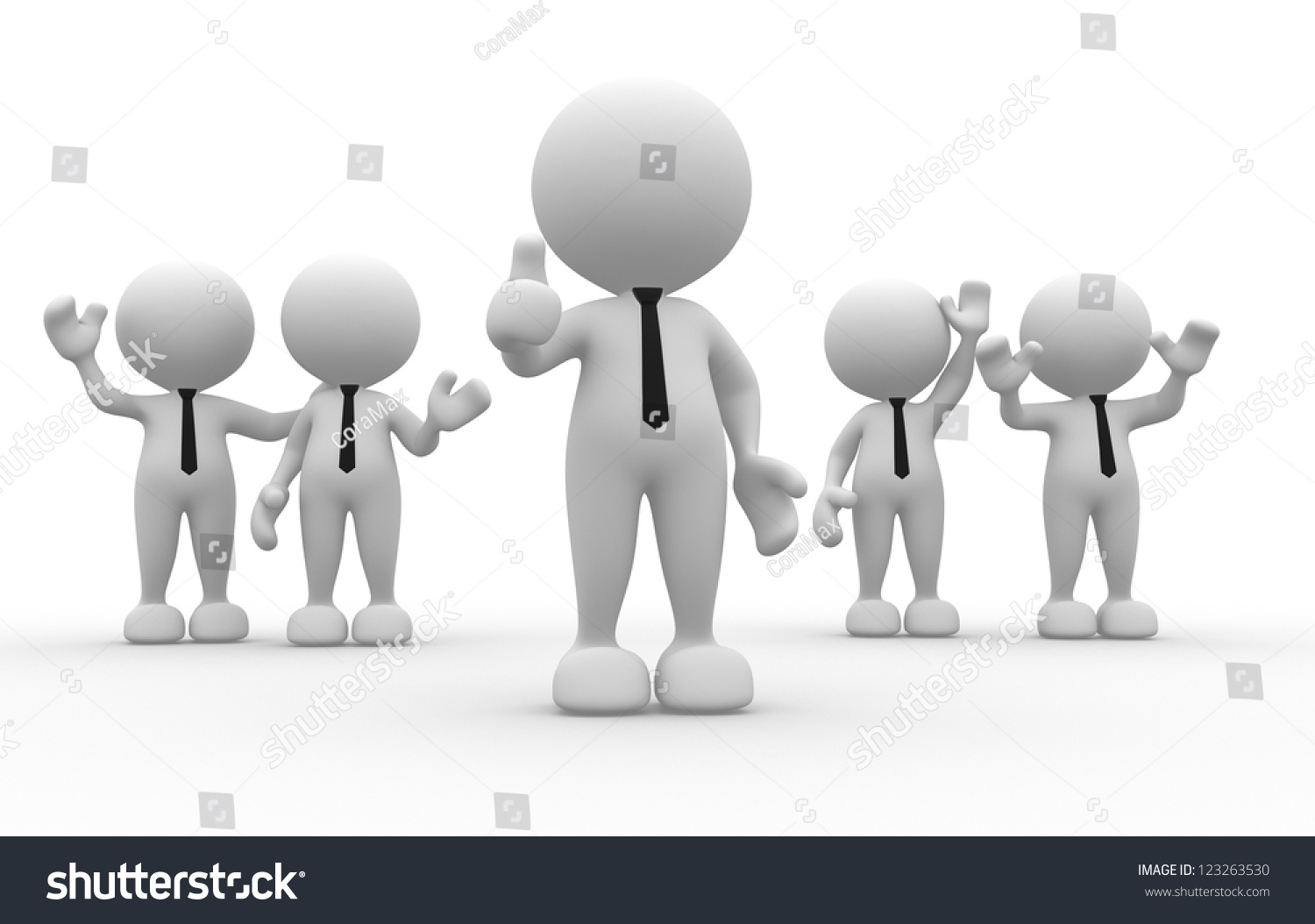 3d People Men Person Team Leadership 库存插图 123263530 Shutterstock