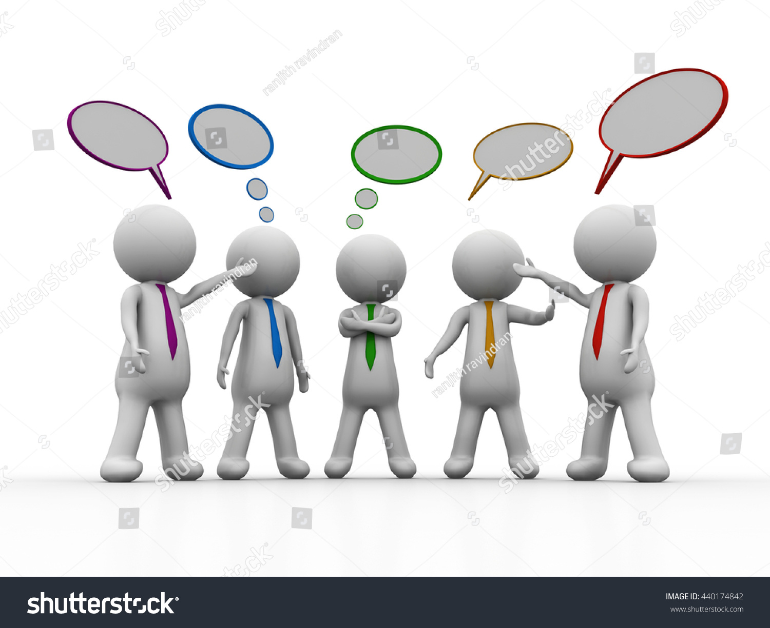 3d People Men Person Together Businessmen Stock Illustration 440174842 ...