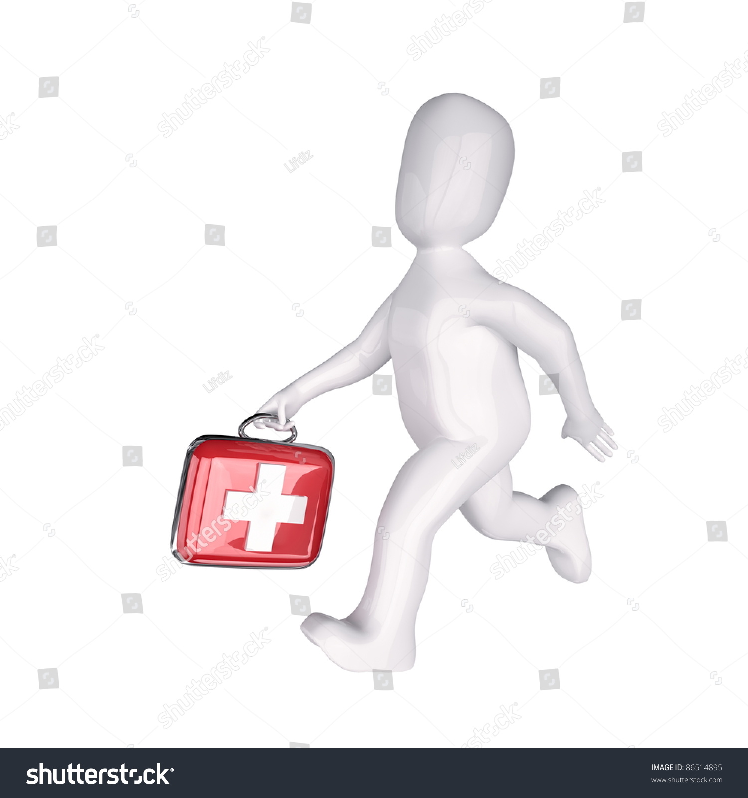 3d People Doctor Firstaid Set Hands Stock Illustration 86514895