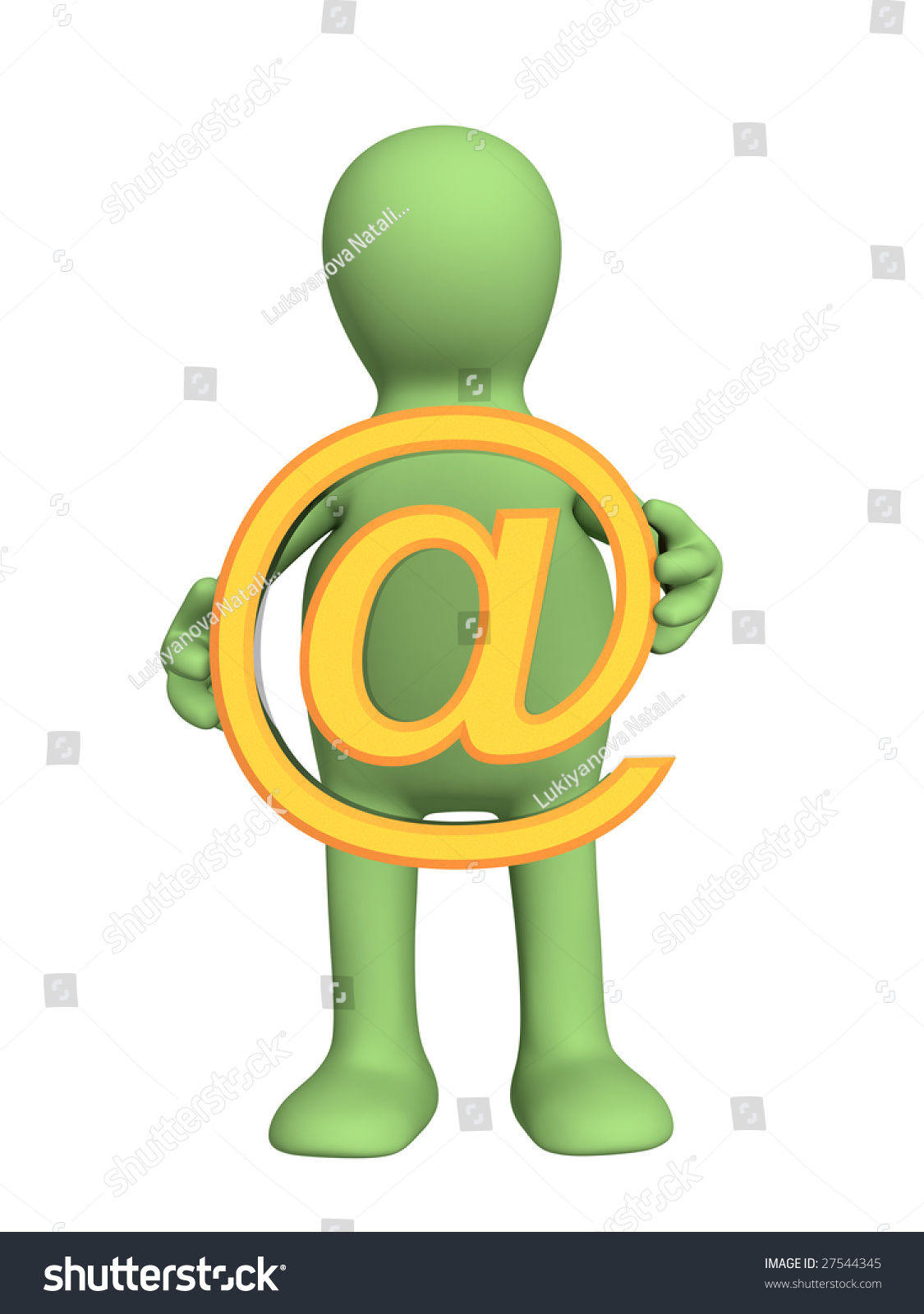 3d Puppet Symbol Email Stock Illustration 27544345