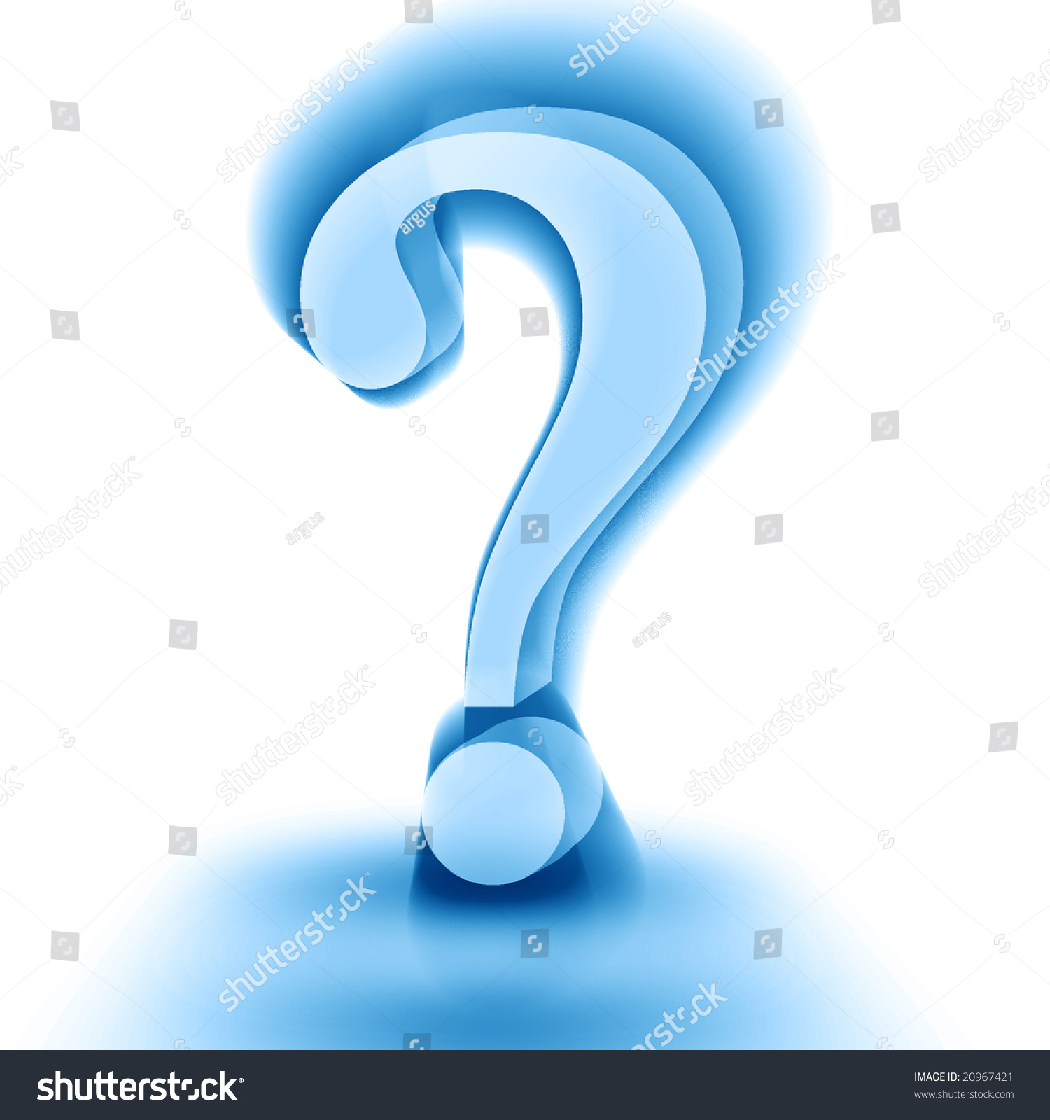 3d Question Mark On A Solid White Background Stock Photo 20967421 ...