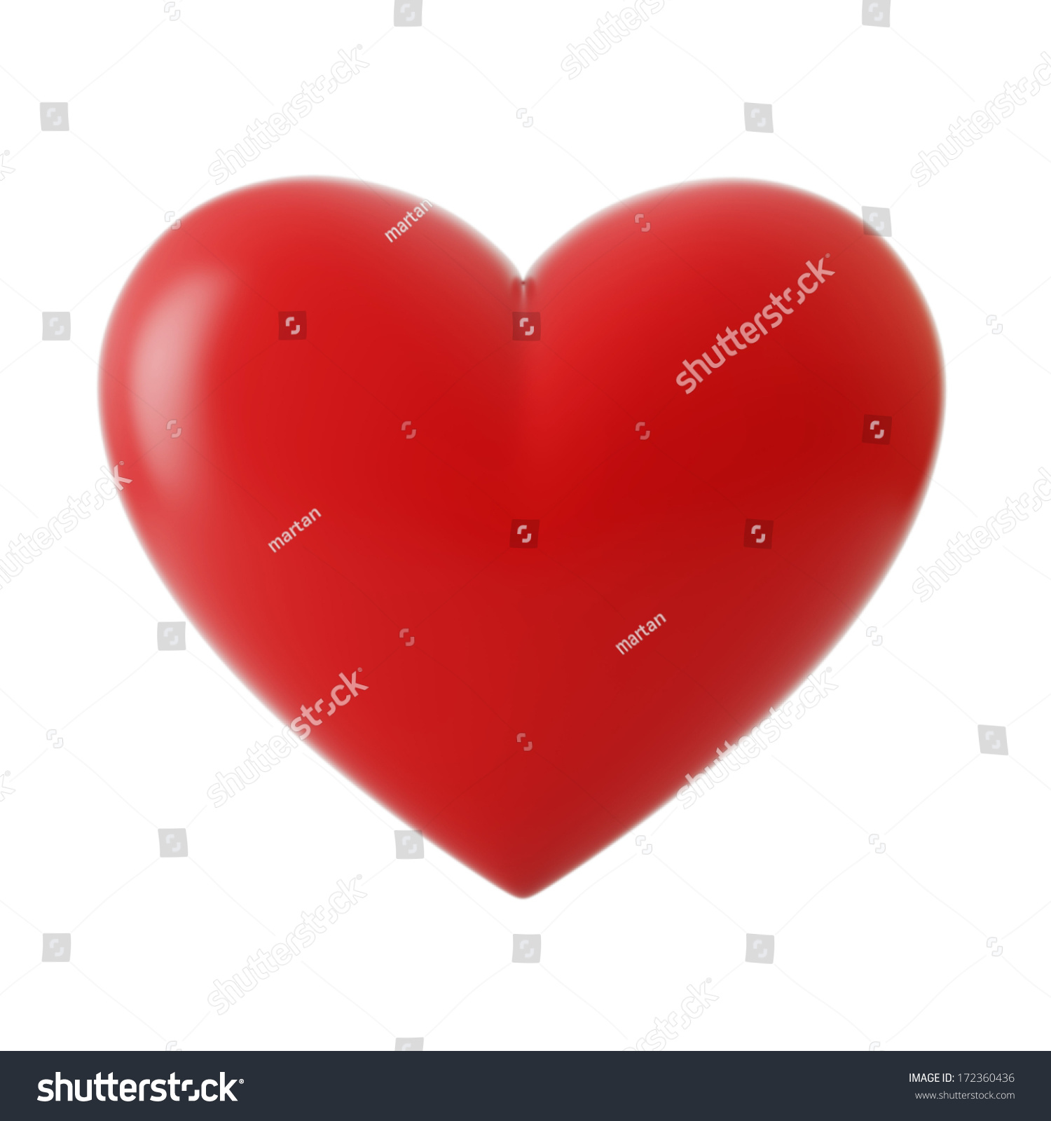 3d Red Heart Isolated On White Stock Illustration 172360436 | Shutterstock