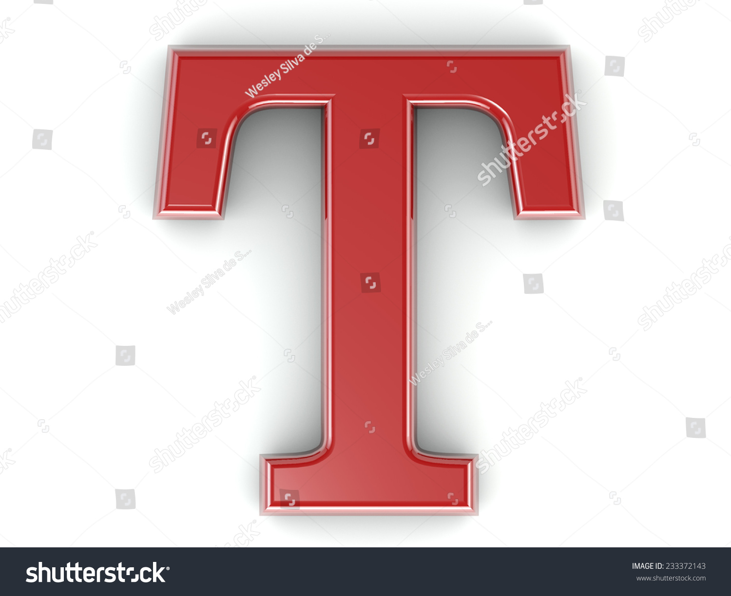 3d Red Letter T Isolated White Stock Illustration 233372143 - Shutterstock