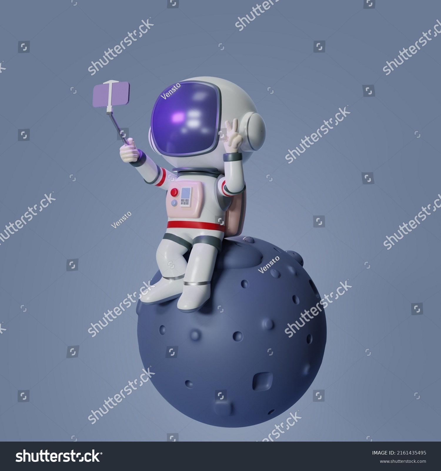 3d Render Astronaut Spaceman Takes Selfie Stock Illustration 2161435495 Shutterstock 7903