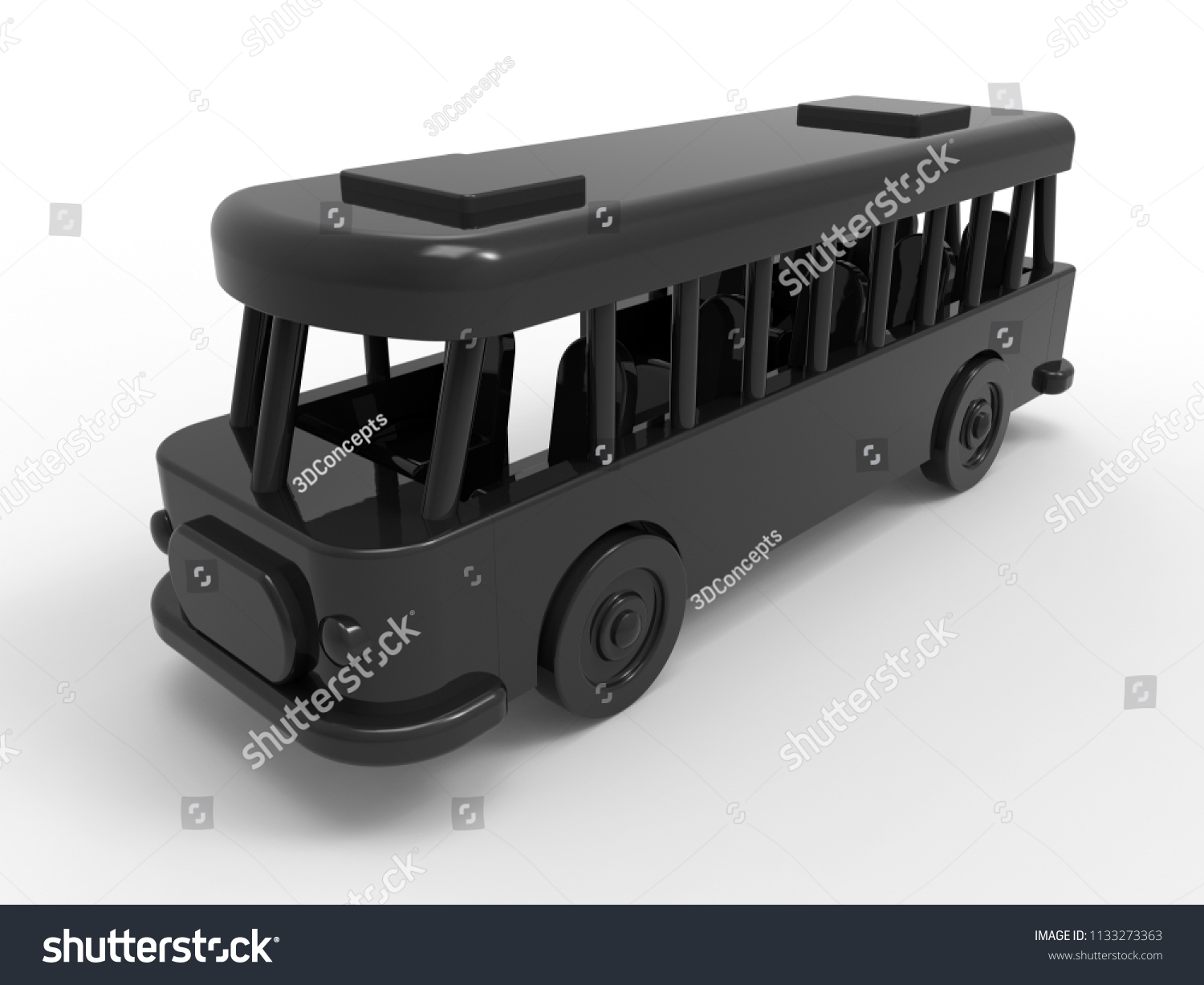 black toy bus