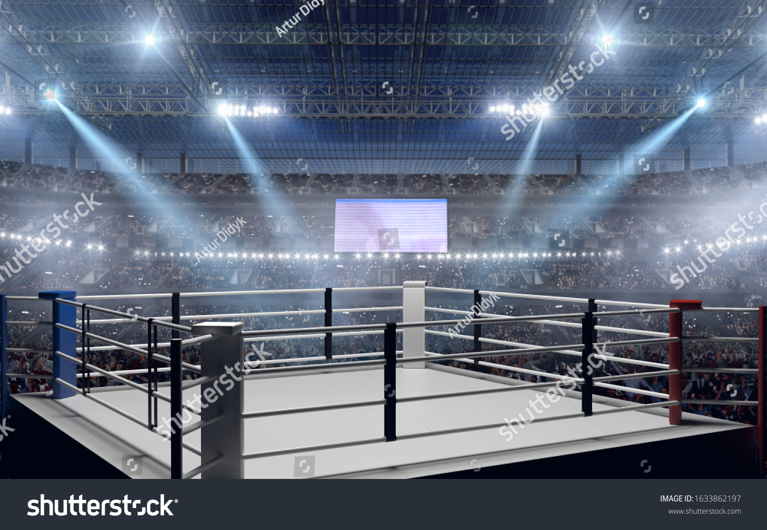 3d Render Boxing Ring Boxing Arena 스톡 일러스트 1633862197 | Shutterstock