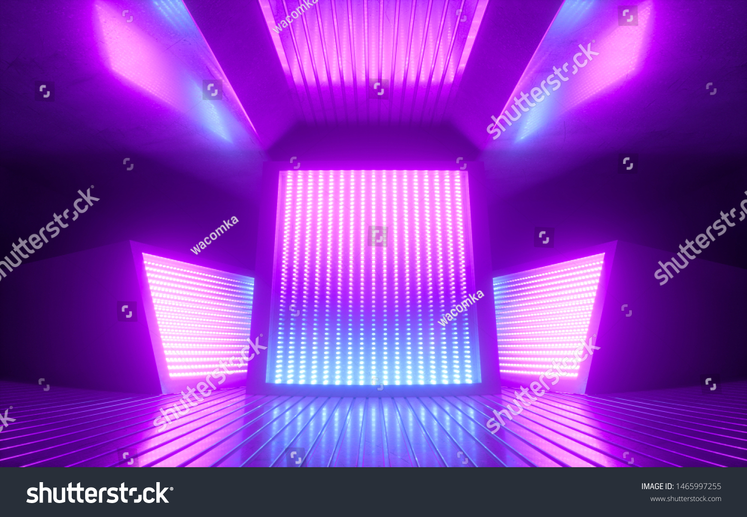 3d Render Bright Pink Violet Neon Stock Illustration 1465997255 ...