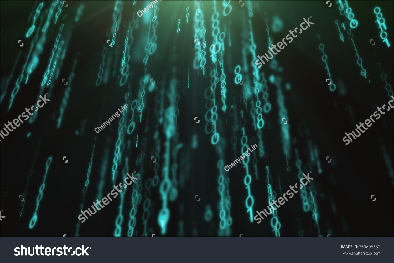 3d Render Bytes Binary Code Flying: ภาพประกอบสต็อก 750606532 | Shutterstock