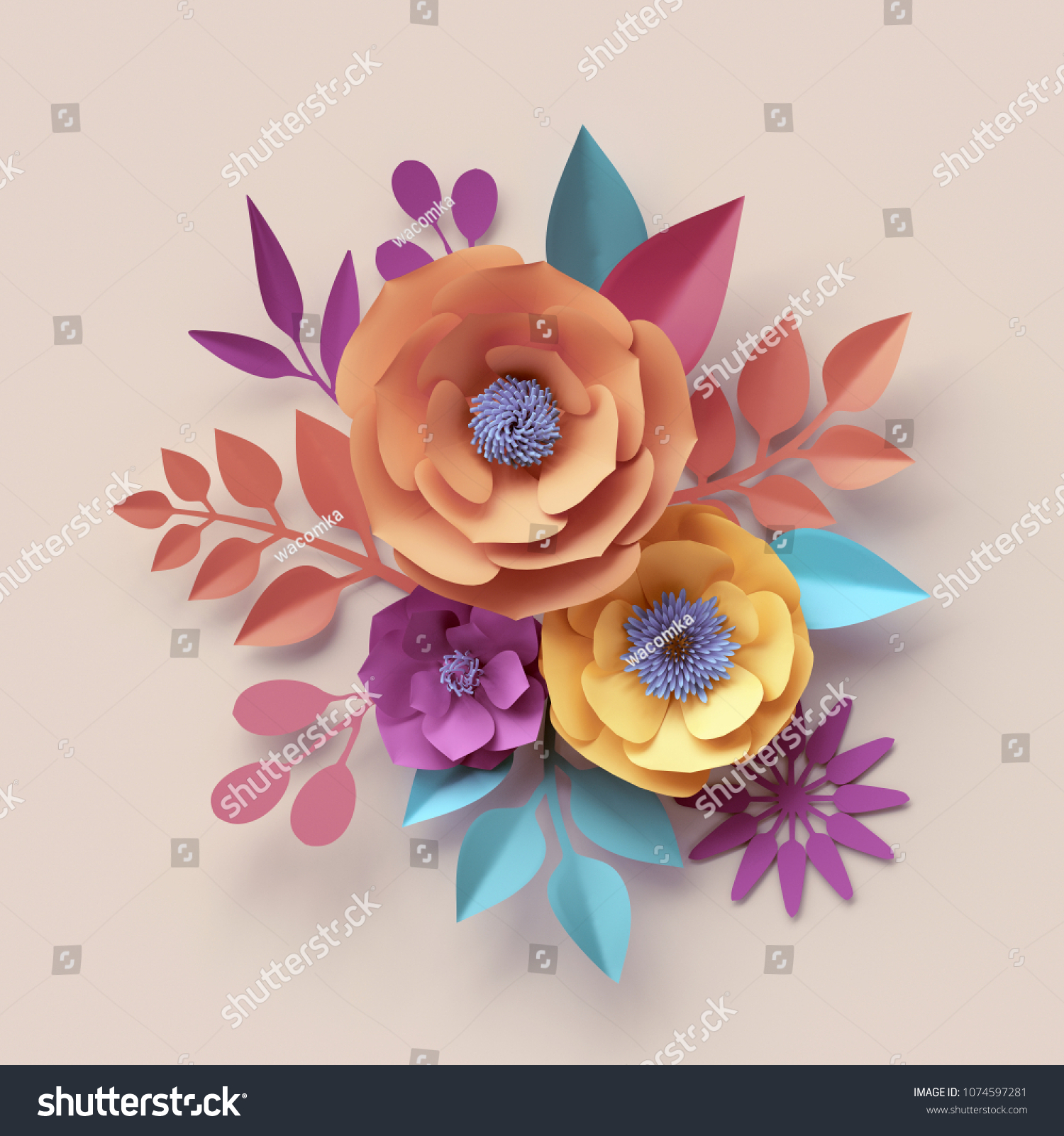 Download 3d Render Digital Illustration Abstract Frame Stock Illustration 1074597281