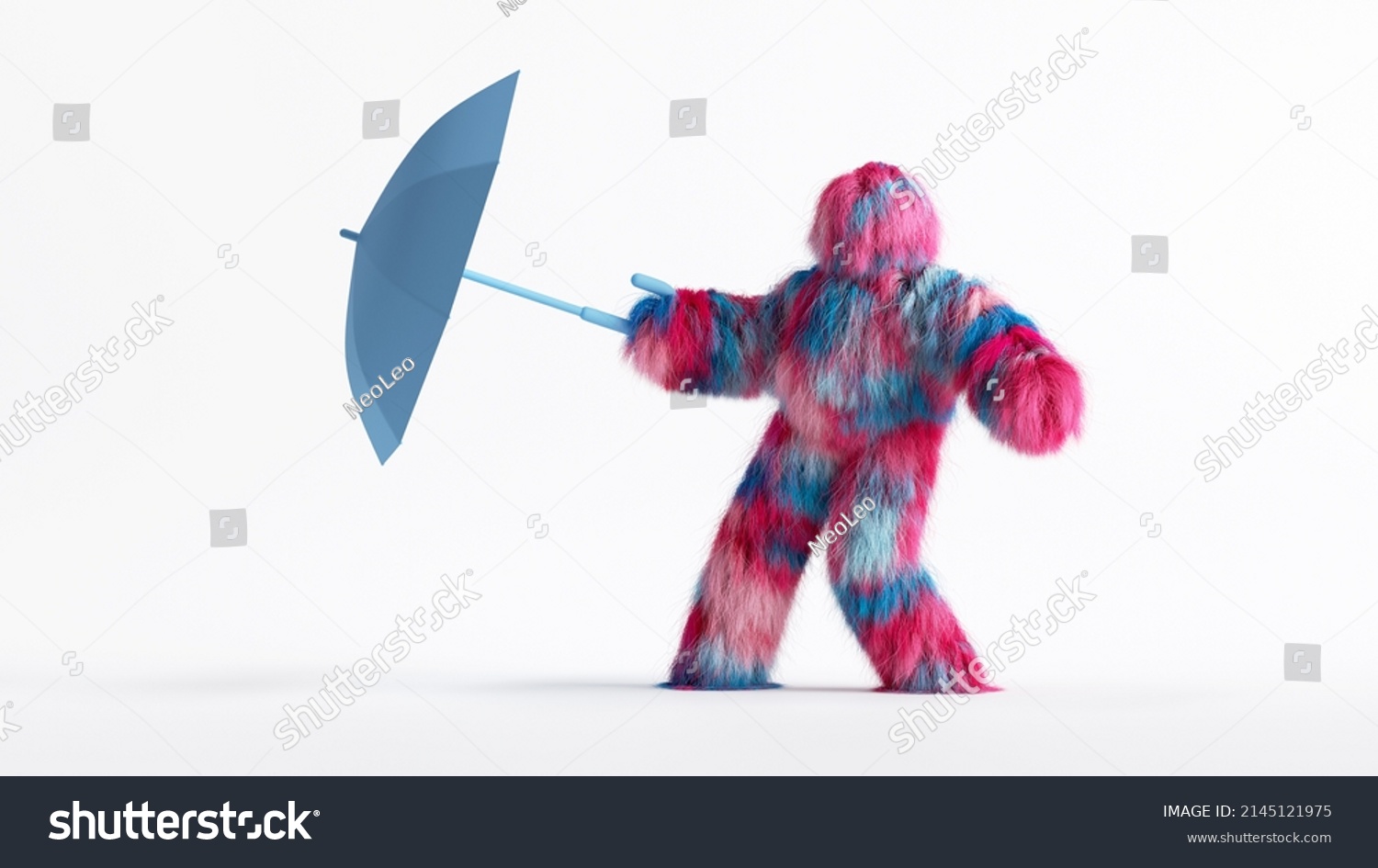 3d Render Funny Yeti Cartoon Character Stock Illustration 2145121975 Shutterstock 