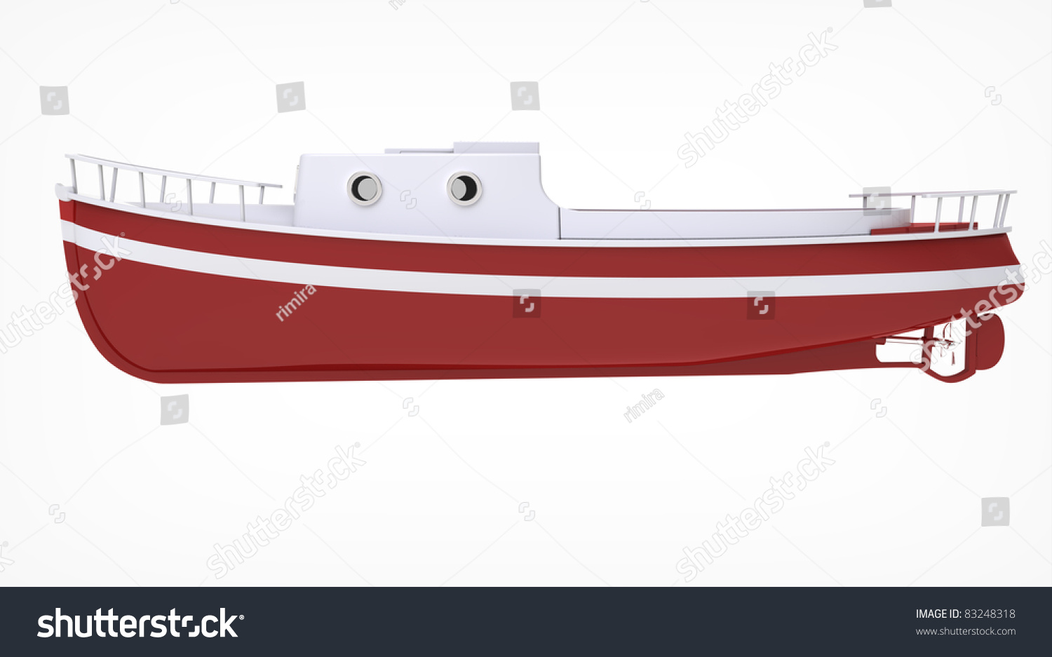 3d Render Of Boat Motor On A White Background Stock Photo 83248318 ...