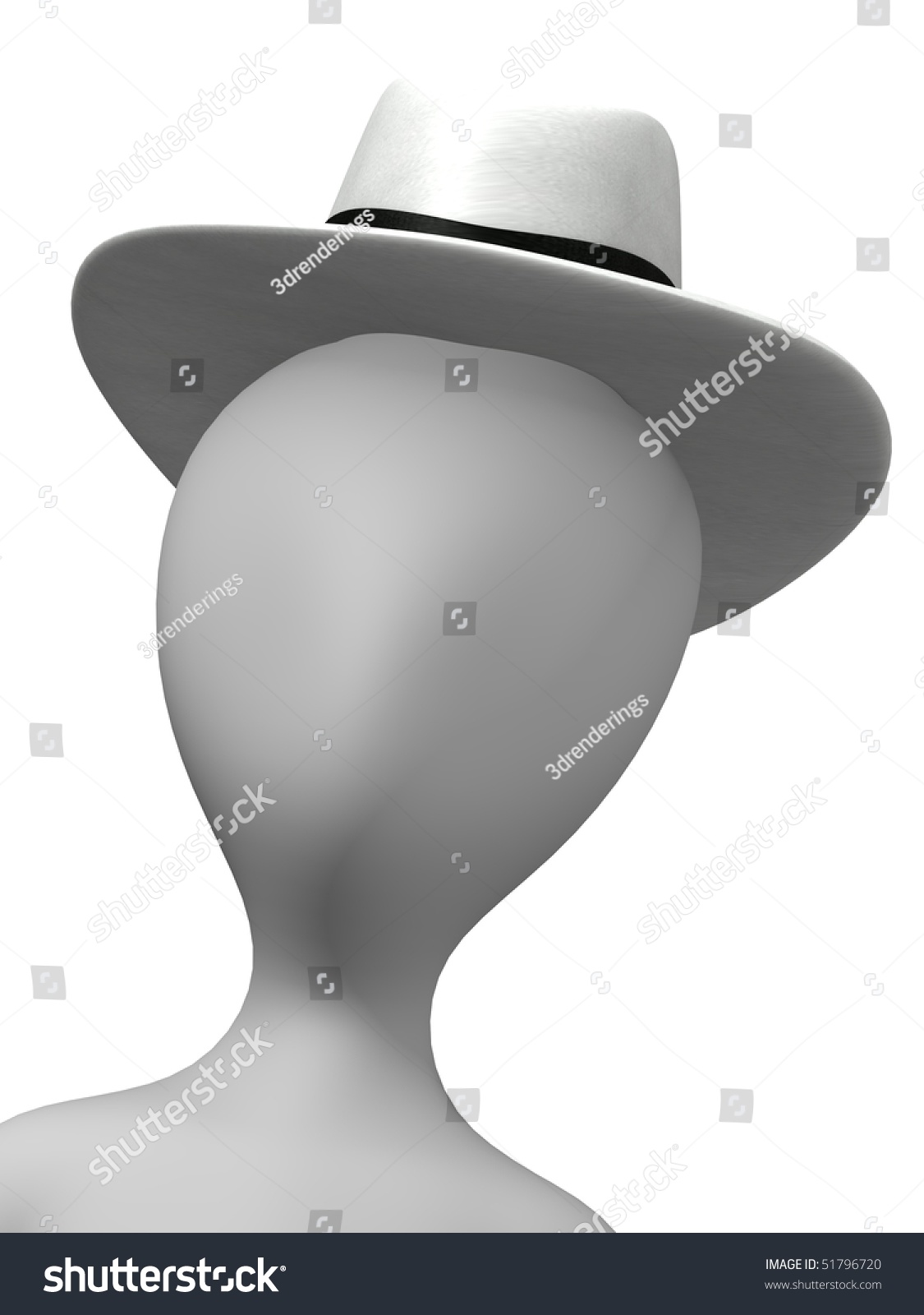 3d Render Cartoon Character Hat Stock Illustration 51796720 - Shutterstock