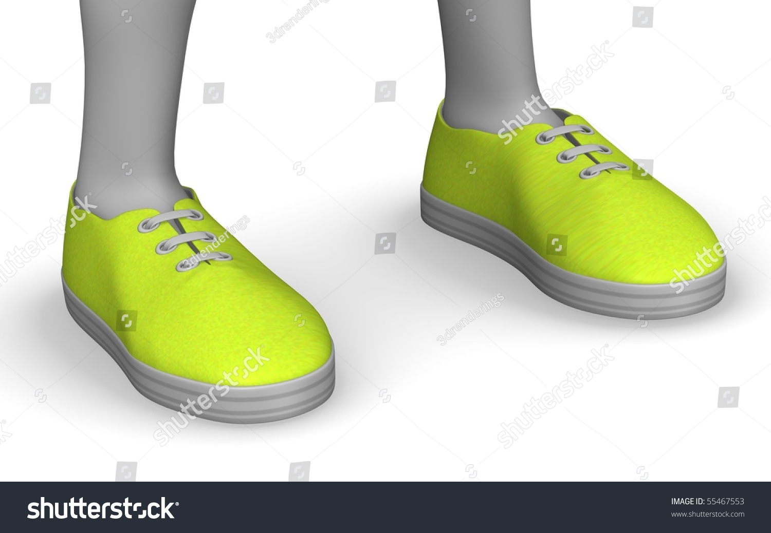 green character shoes
