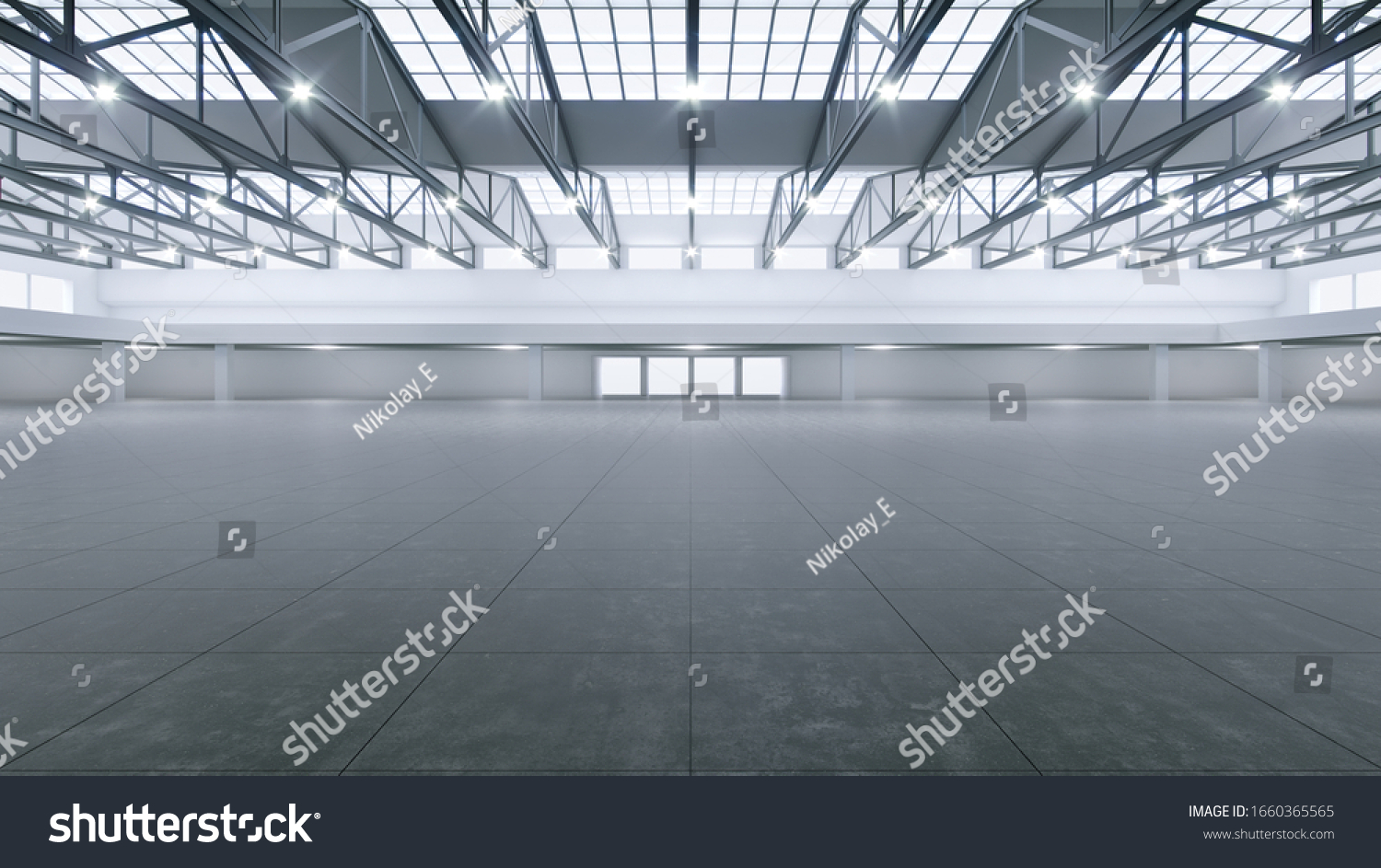 3d Render Empty Exhibition Space Backdrop Stock Illustration 1660365565 ...