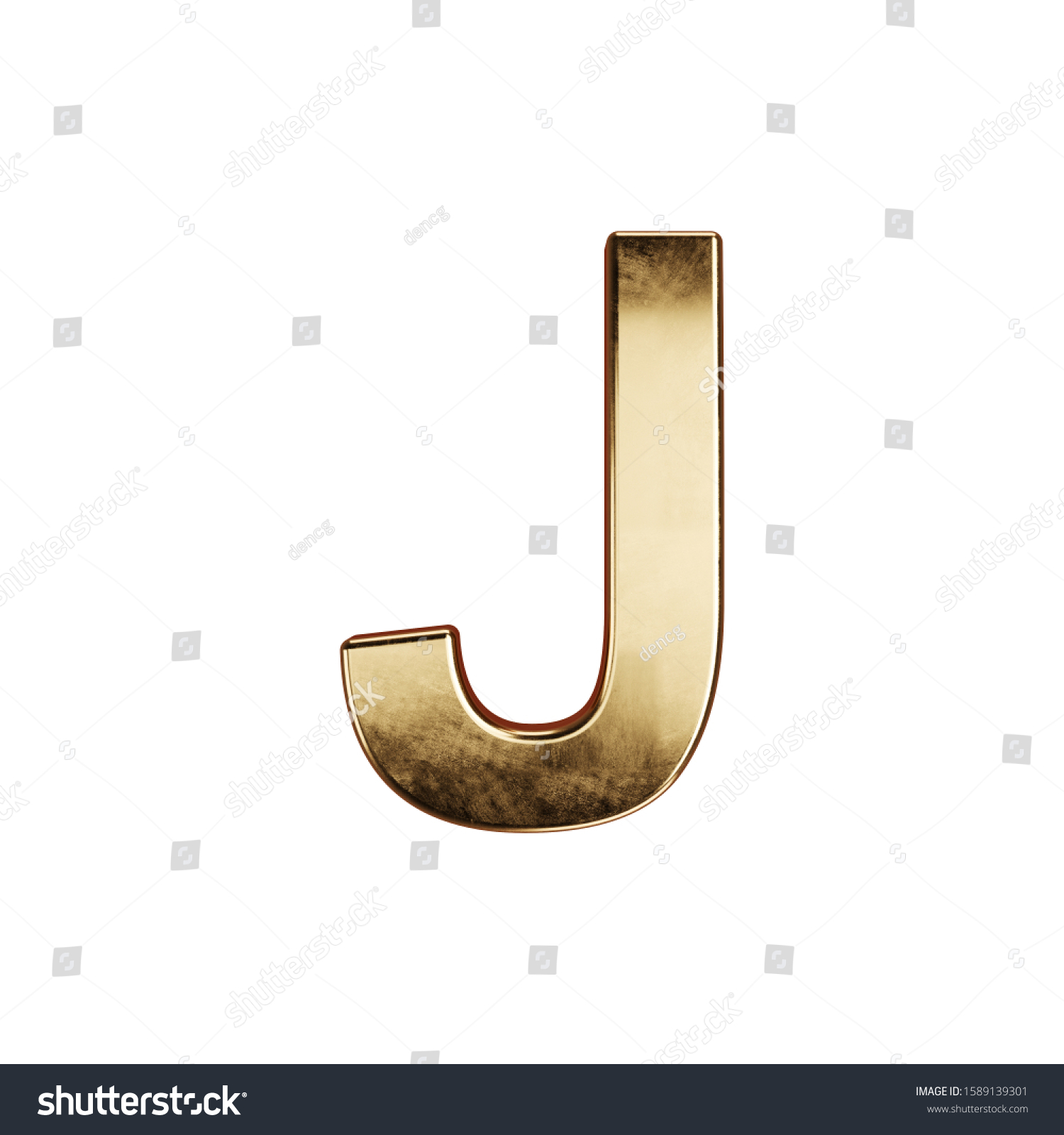 3d Render Golden Alphabet Letter Simbol Stock Illustration 1589139301