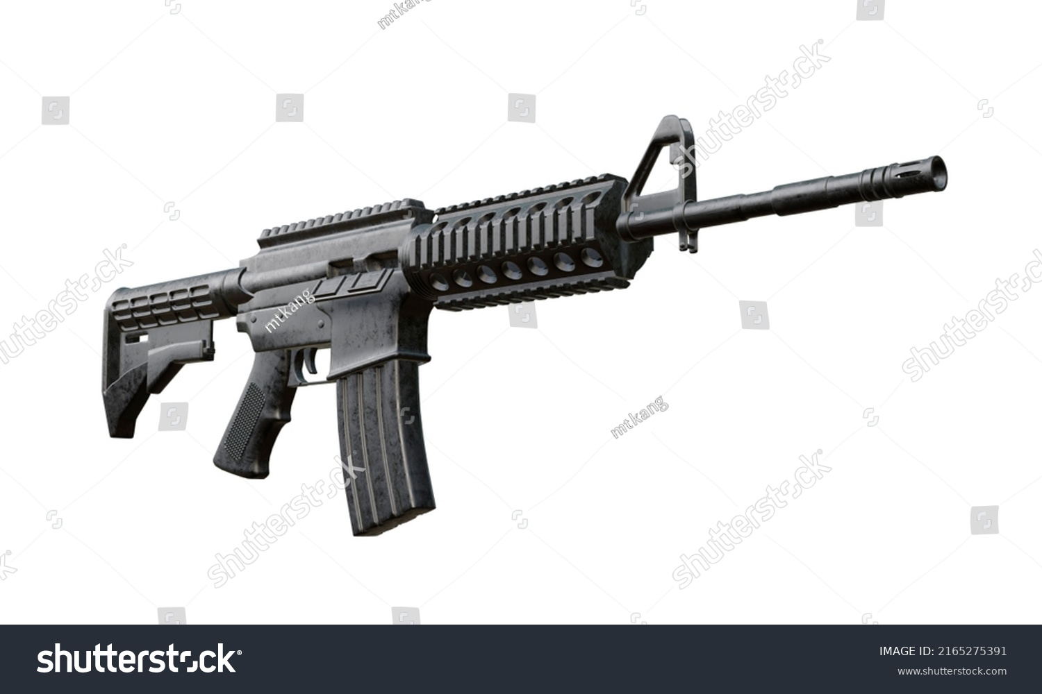 3d Render Isolated Assault Rifle M4 Stock Illustration 2165275391 Shutterstock