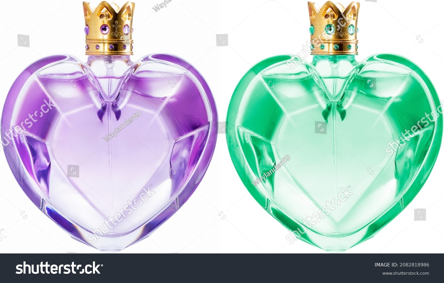 D Render Perfume Bottle Different Color Stock Illustration