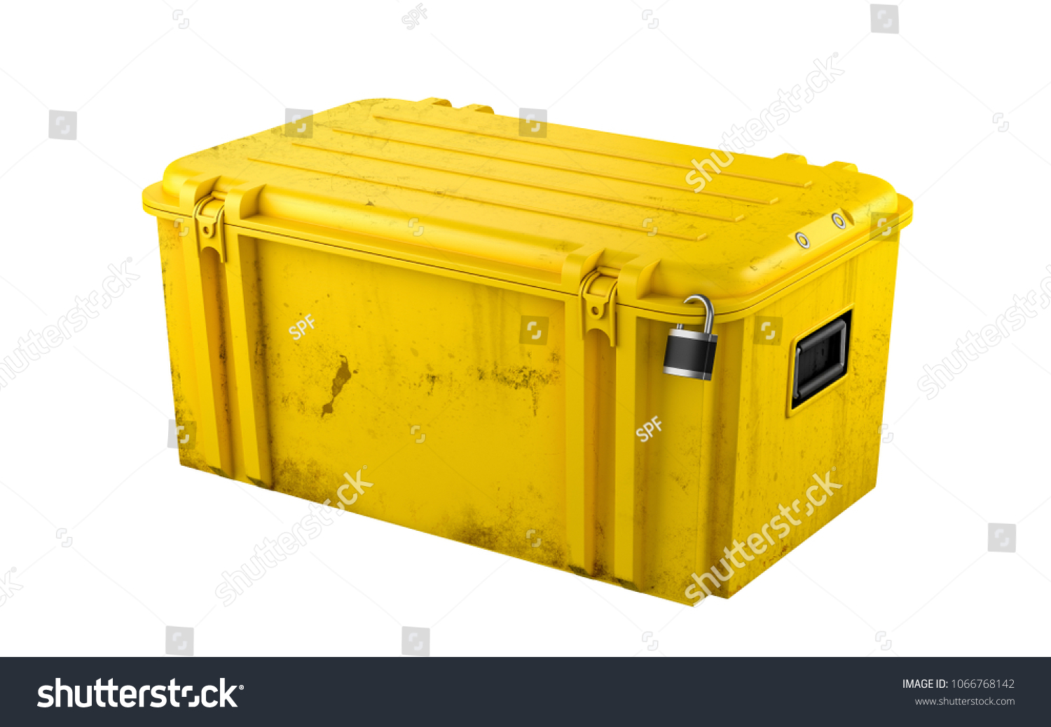 Download 3d Render Yellow Plastic Case On Stock Illustration 1066768142 PSD Mockup Templates