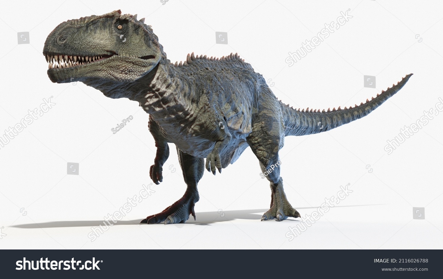 3 D Ilustración De Un Giganotosaurus: Ilustración De Stock 2116026788 ...