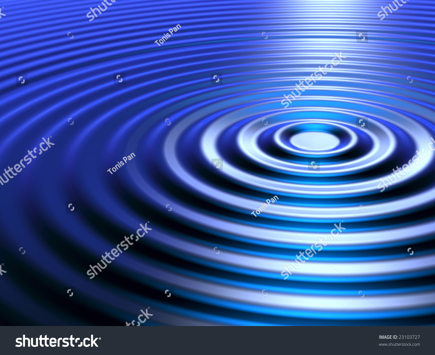 3d Rendered Illustration Of Water Surface Rippled By Concentric Circles ...