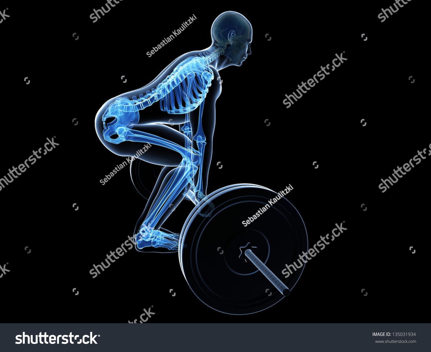 3d Rendered Medical Illustration - Correct Lifting Posture - 135031934 ...