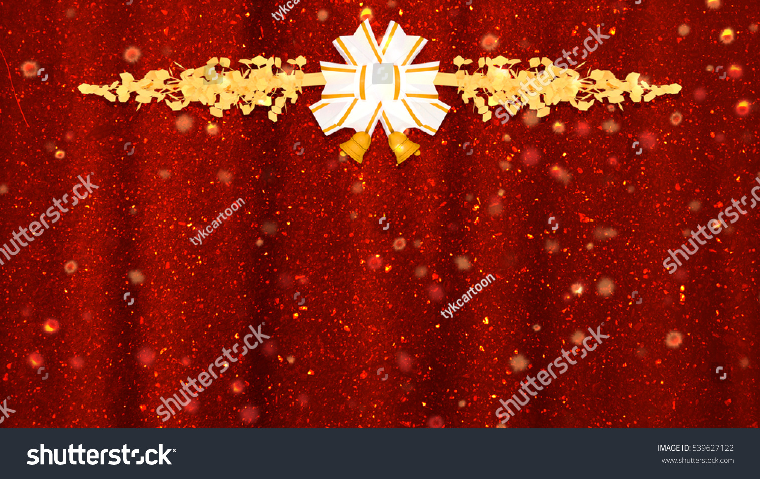 3d Rendering Beautiful Golden Glitter Merry Christmas And Happy New