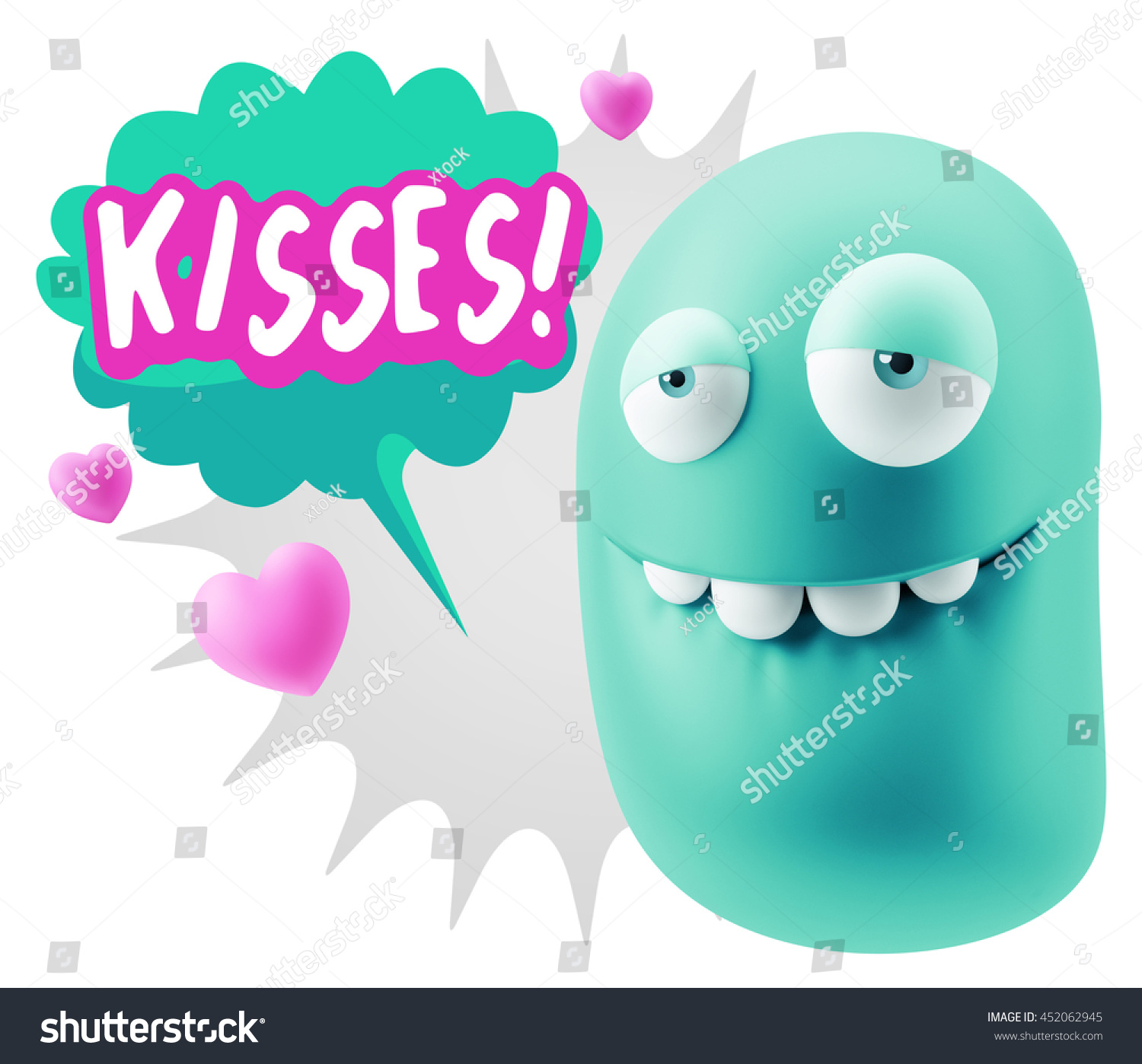 3d Rendering Biting Lip Emoticon Face Stock Illustration 452062945 Shutterstock 5036