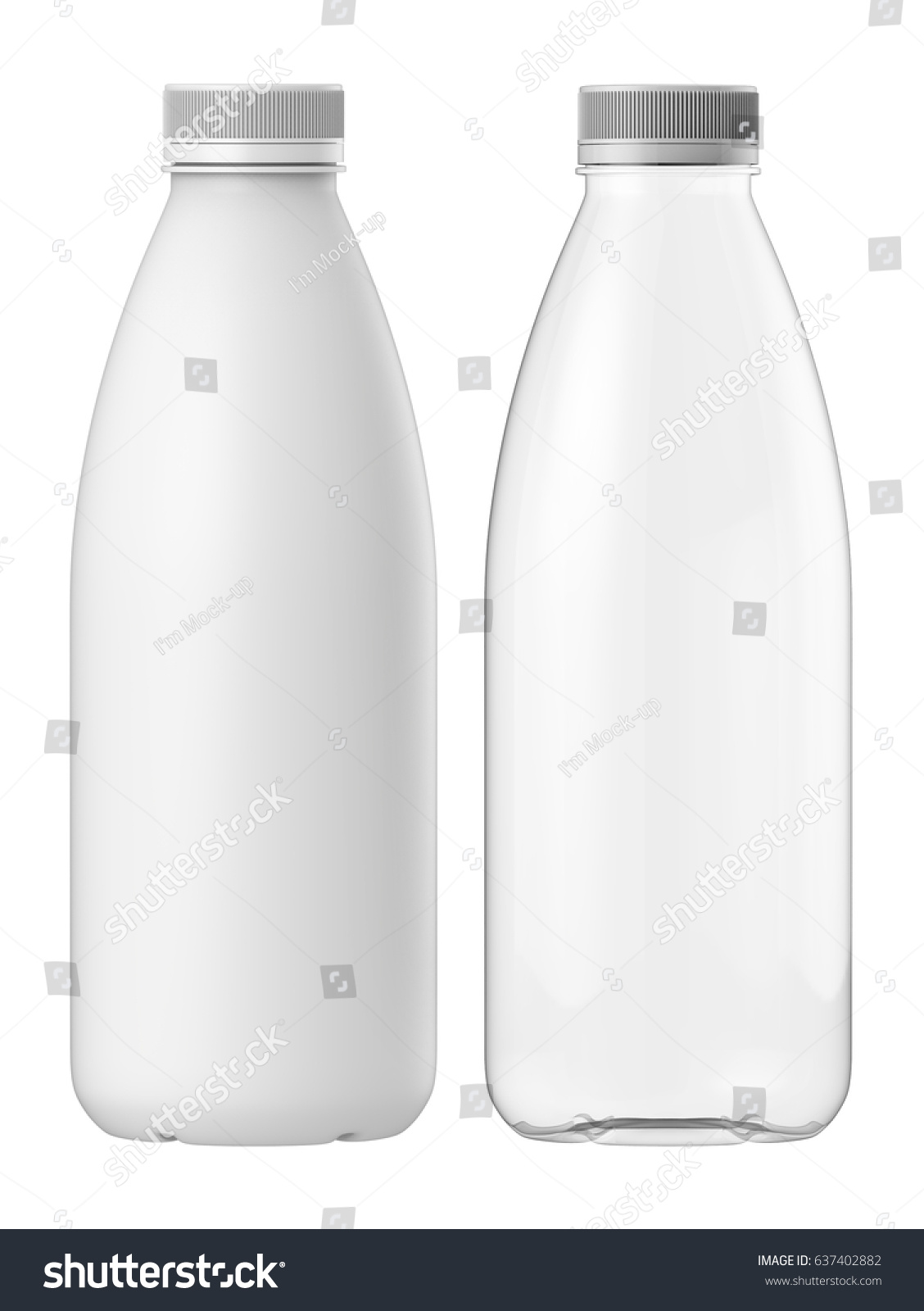 Download 3d Rendering Clear Plastic Bottle Matte Stock Illustration 637402882