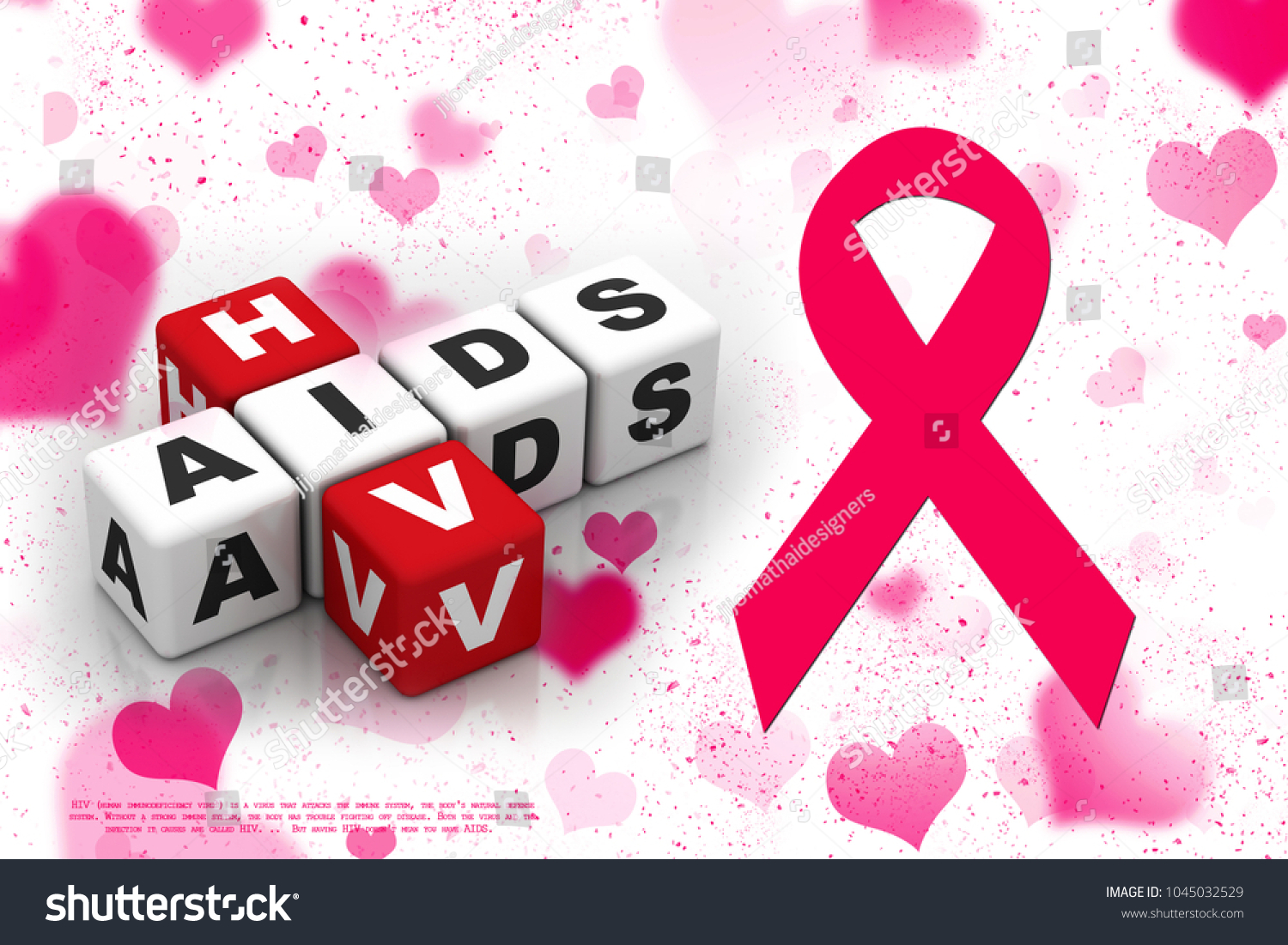 3d Rendering Hiv Aids Crossword Royalty Free Stock Image