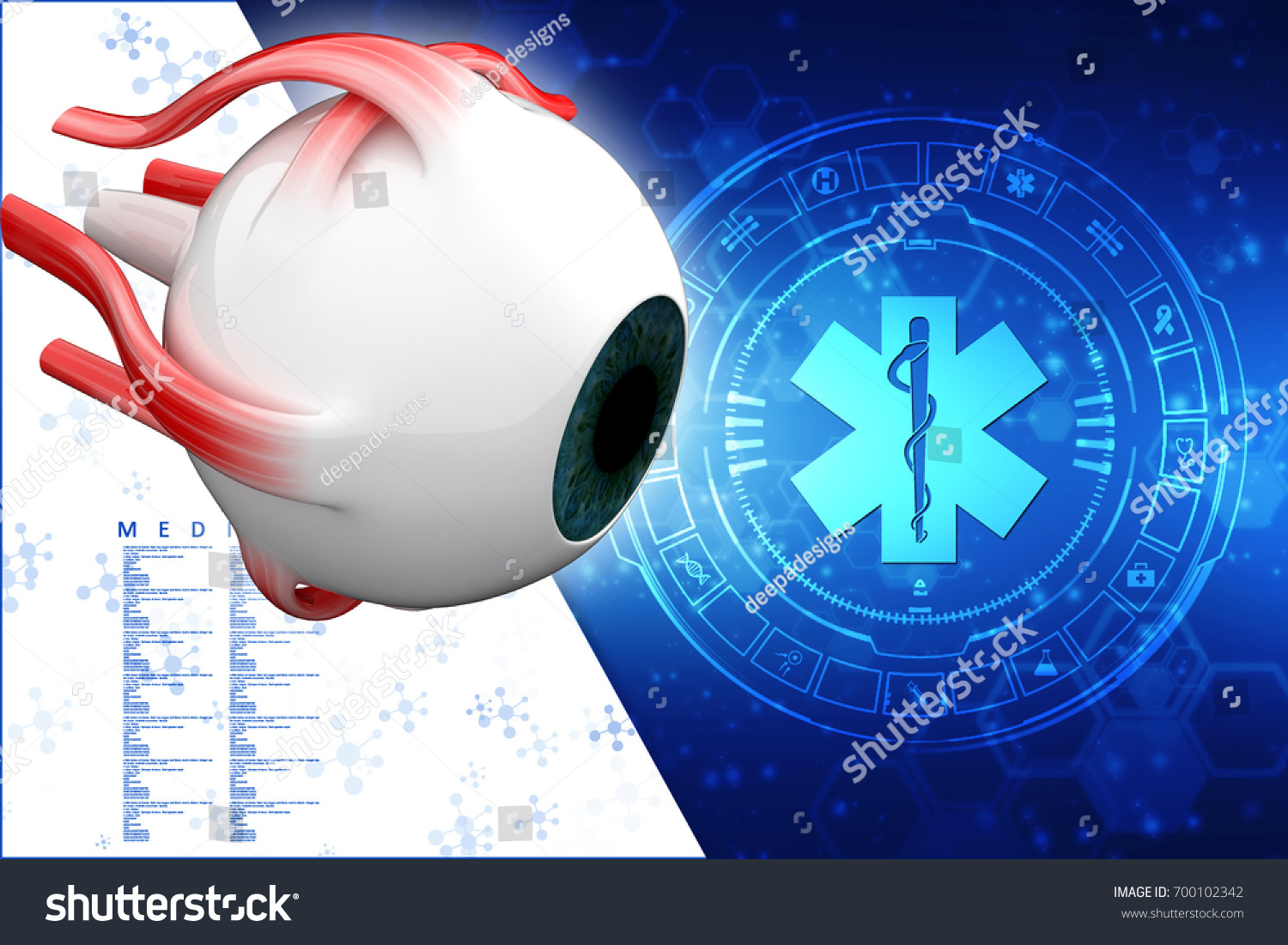 3d Rendering Human Eye Structure Stock Illustration 700102342 ...