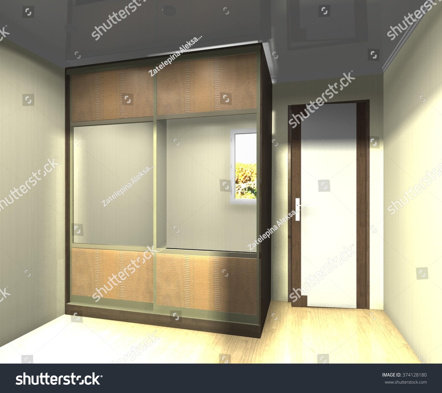 3 D Rendering Illustration Interior Design Wardrobe