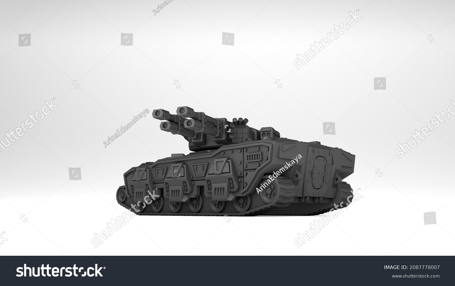 3d Rendering Model Battle Tank Stock Illustration 2087778007 | Shutterstock