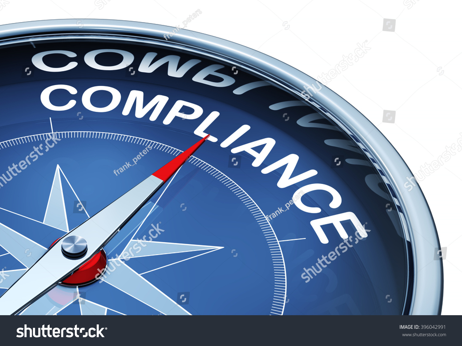 3d Rendering Compass Compliance Icon Stock Illustration 396042991 ...