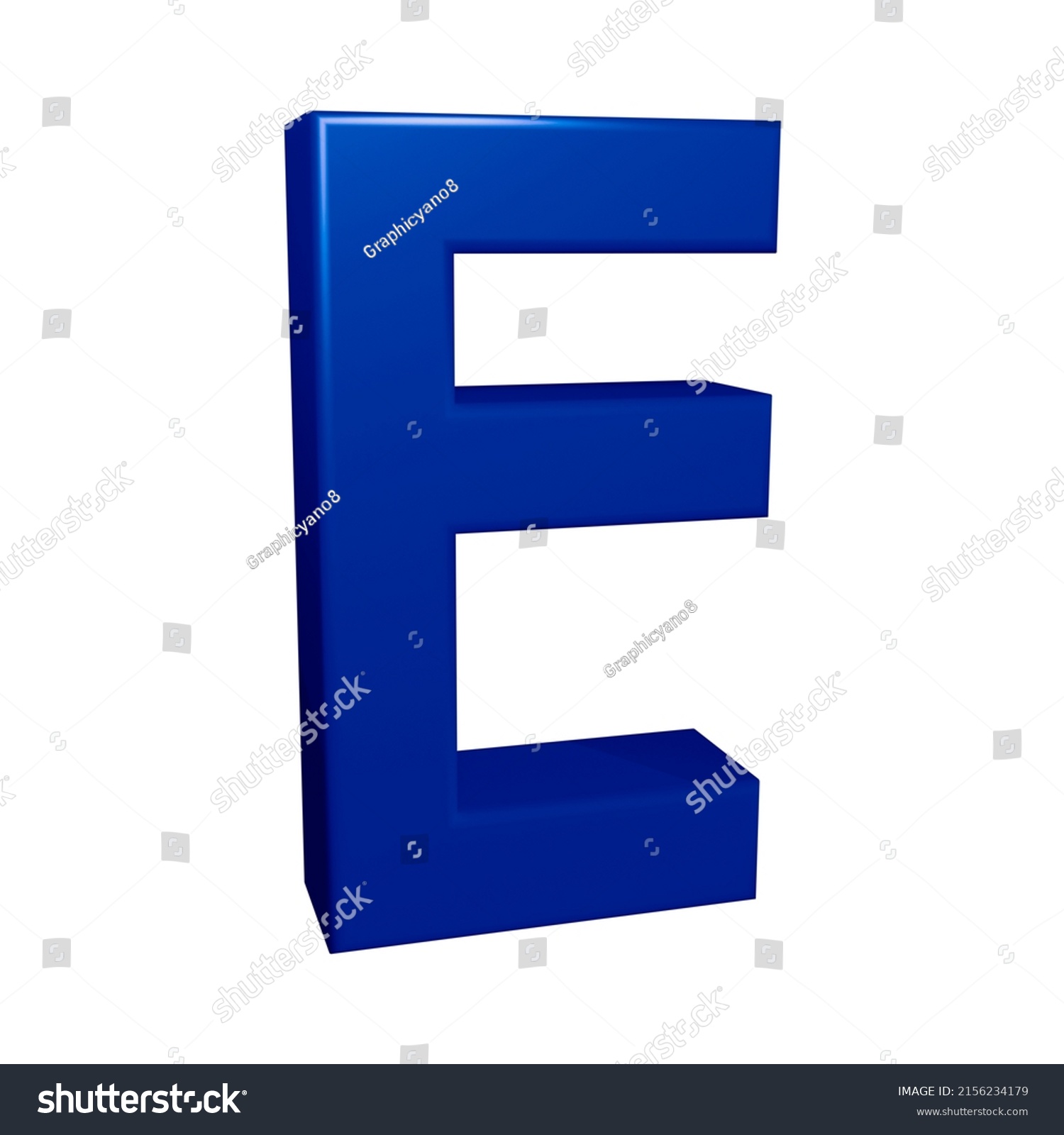 3d Rendering Alphabet Letter E Character Stock Illustration 2156234179 ...