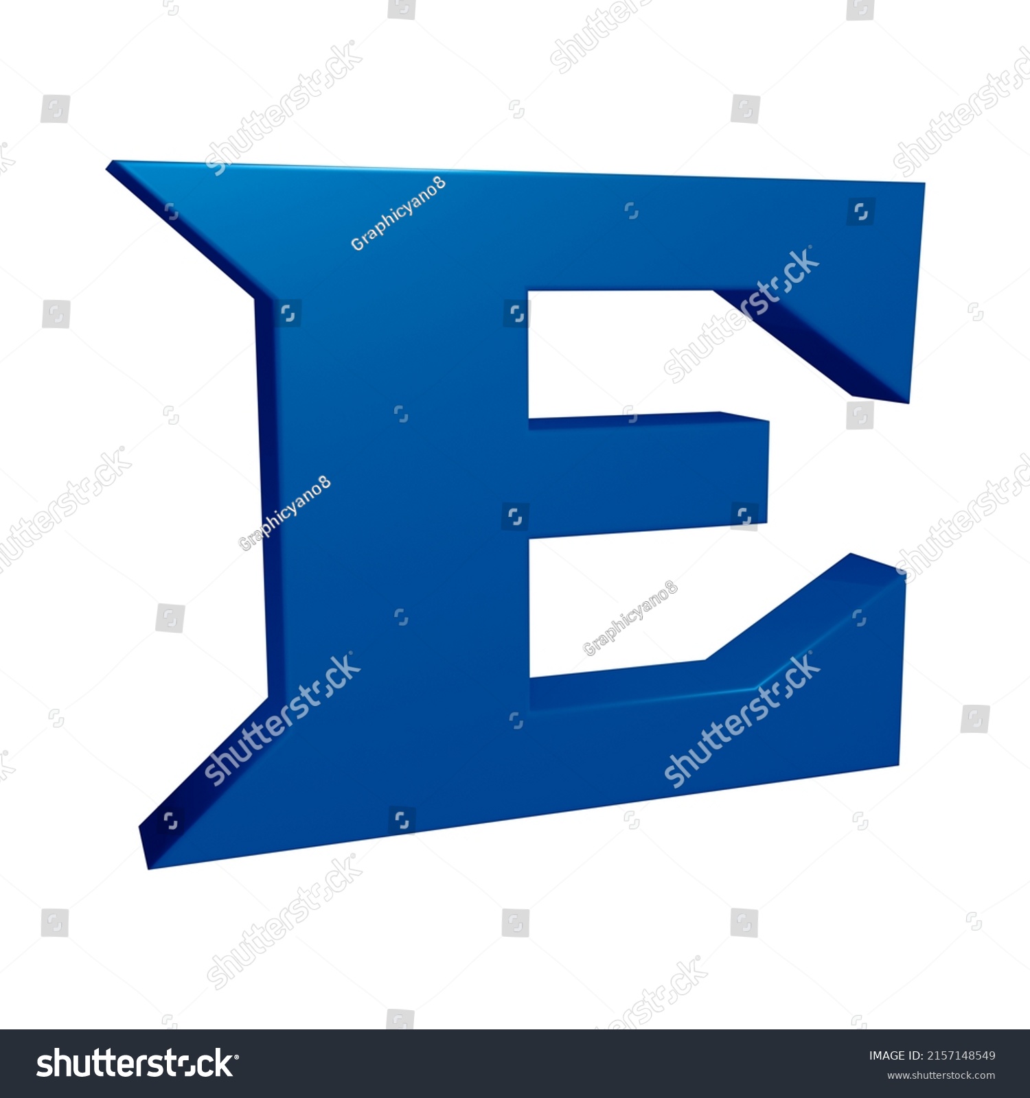 3d Rendering Alphabet Letter E Character Stock Illustration 2157148549 ...