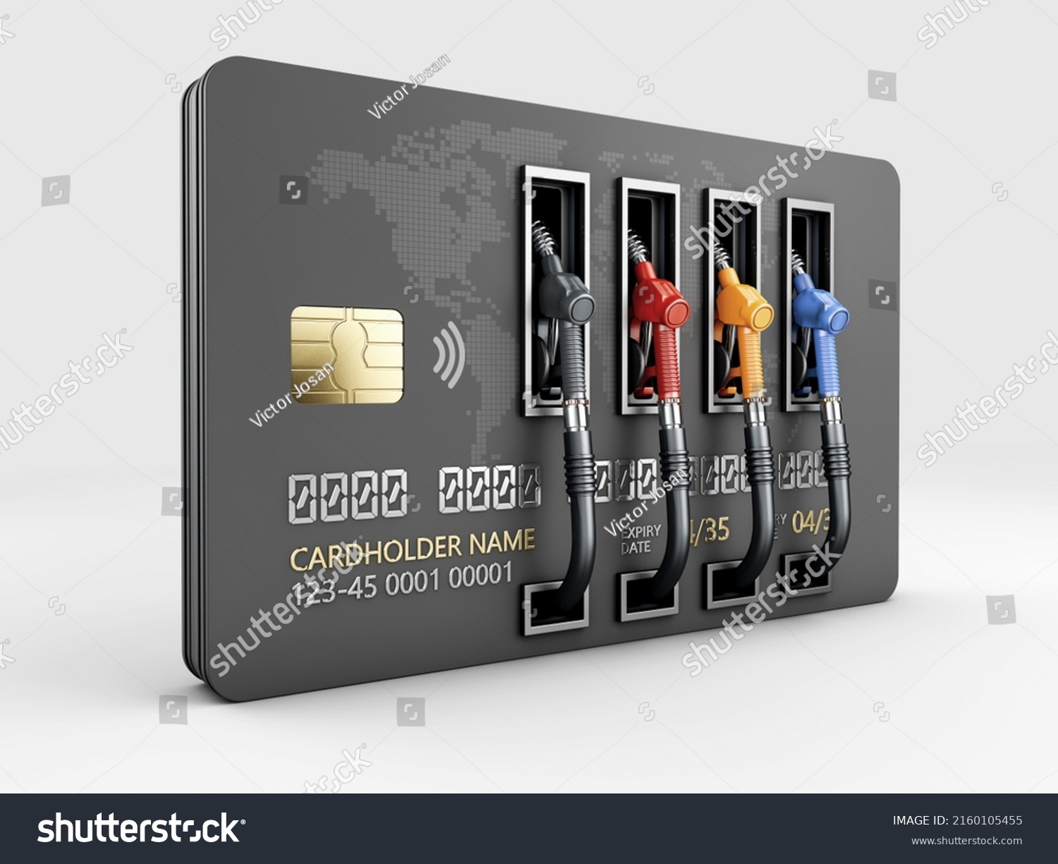 3d Rendering Credit Card Fuel Pump Stock Illustration 2160105455