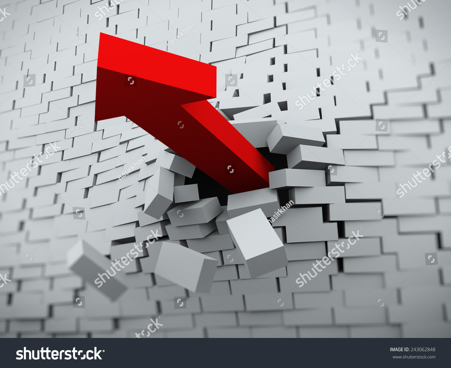 3d Rendering Red Powerful Arrow Burst Stock Illustration 243062848 ...