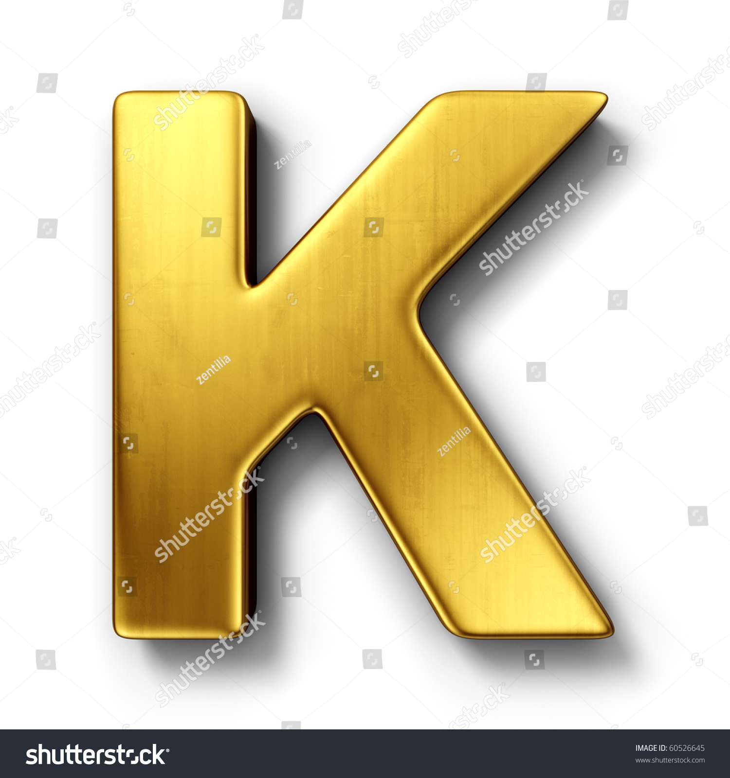 3d Rendering Letter K Gold Metal Stock Illustration 60526645 - Shutterstock