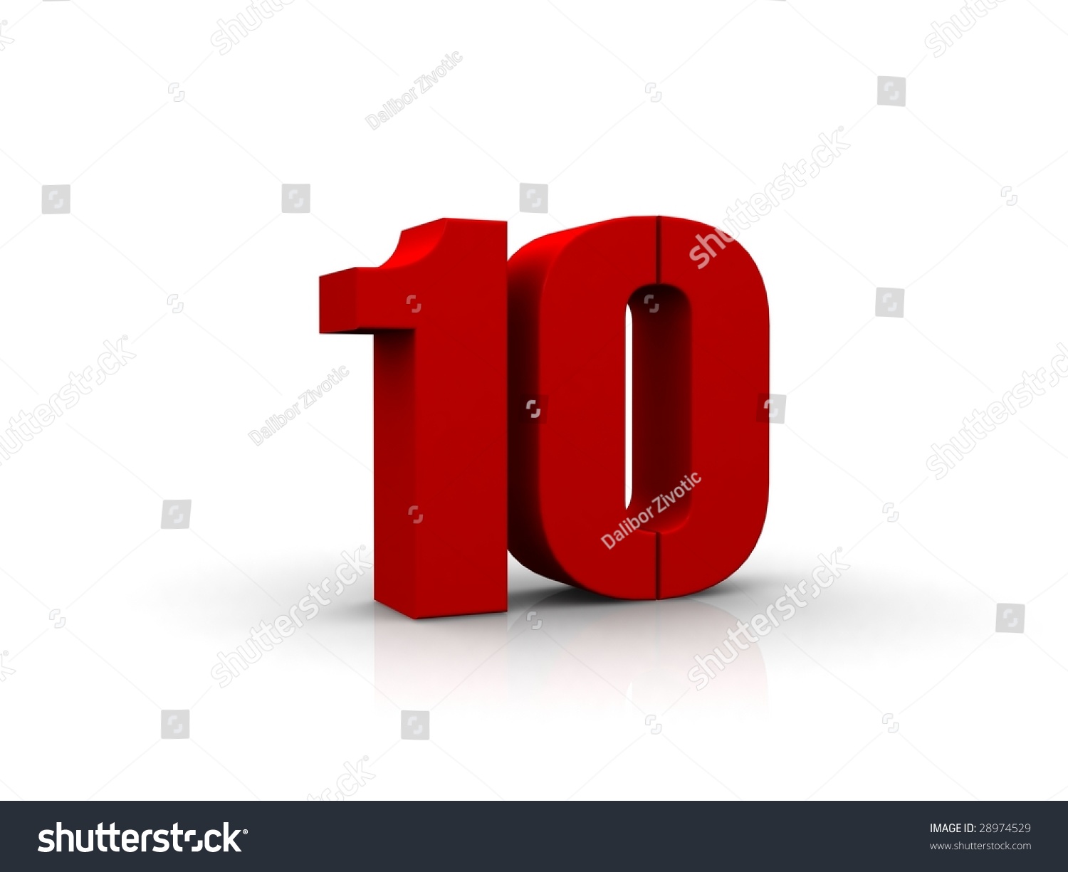 3d Rendering Of The Number 10 Stock Photo 28974529 : Shutterstock