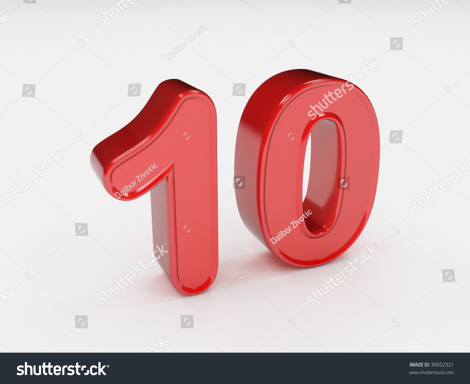 3d Rendering Of The Number 10 Stock Photo 30052321 : Shutterstock