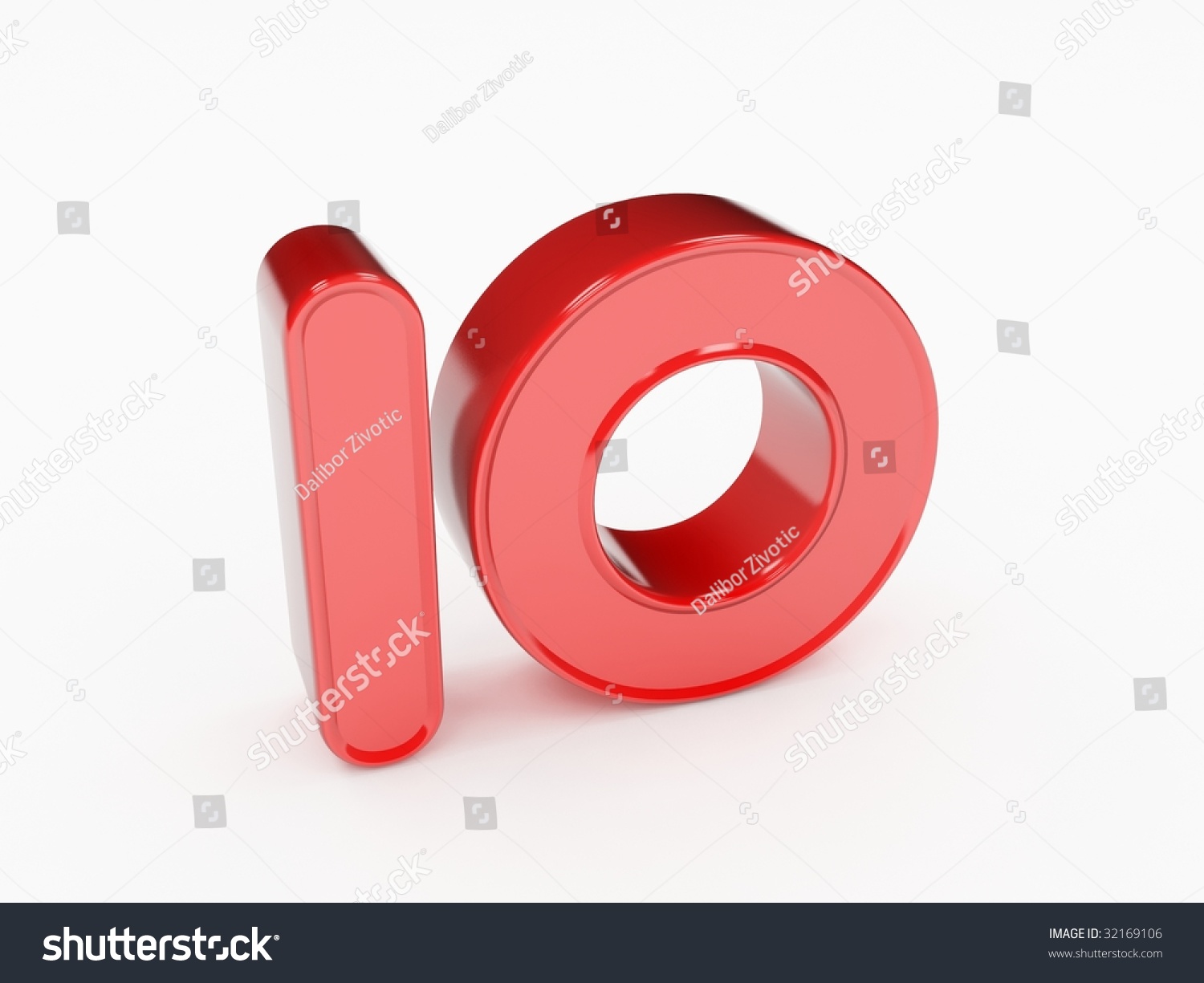 3d Rendering Of The Number 10 Stock Photo 32169106 : Shutterstock