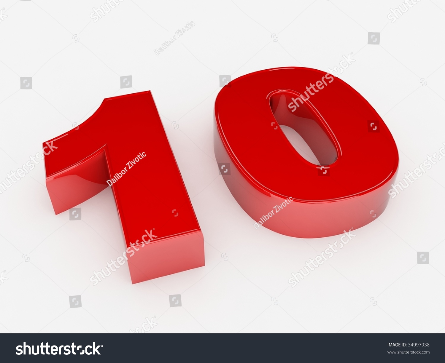 3d Rendering Number 10 Stock Illustration 34997938 - Shutterstock