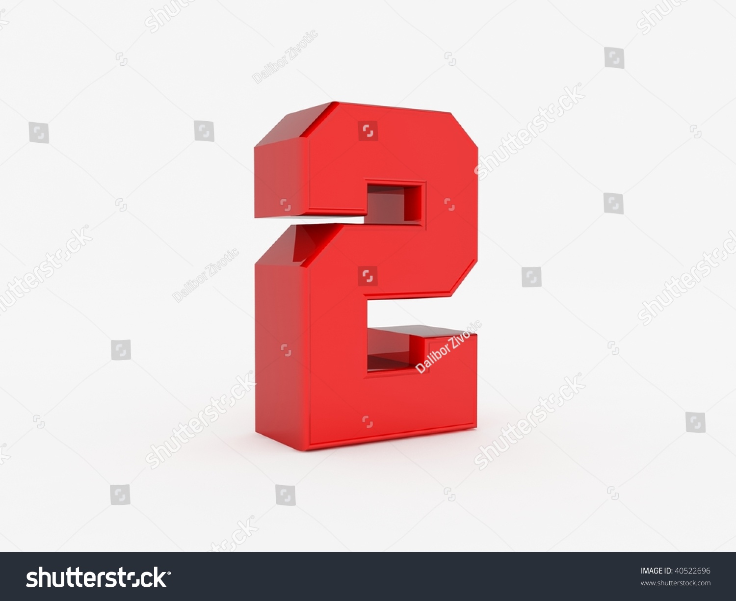 3d Rendering Of The Number 2 Stock Photo 40522696 : Shutterstock