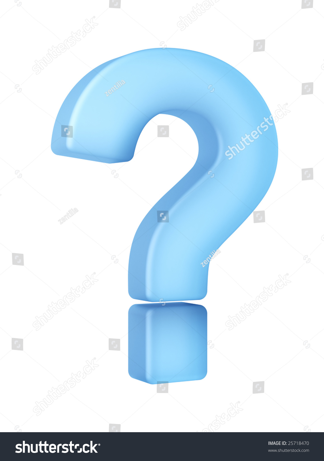 3d Rendering Question Mark Sign Translucent Stock Illustration 25718470
