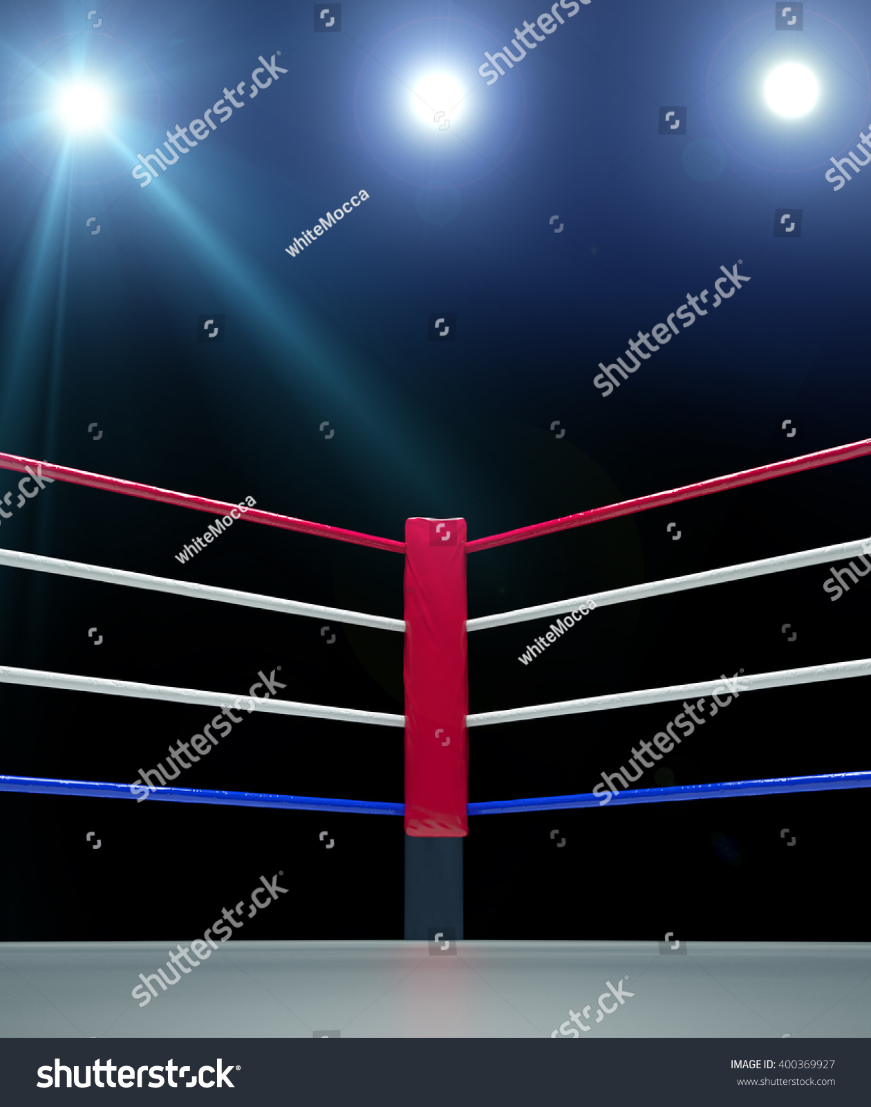 Download 3d Rendering Red Corner Boxing Ring Stock Illustration ...