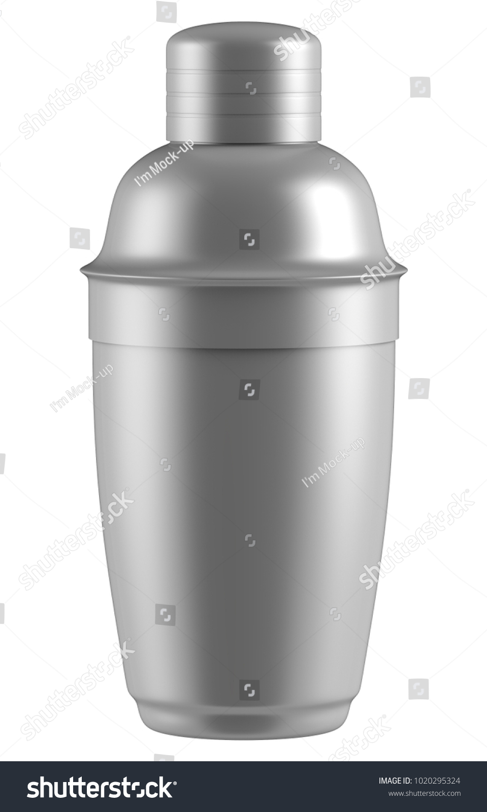 Download 3d Rendering Realistic Metal Shaker Bottle Stock Illustration 1020295324