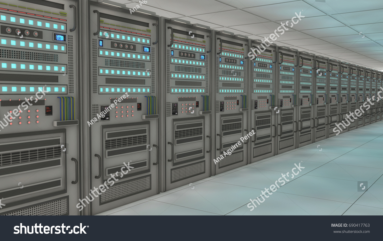 3d Rendering Render Farm Concept Stock Illustration 690417763 ...