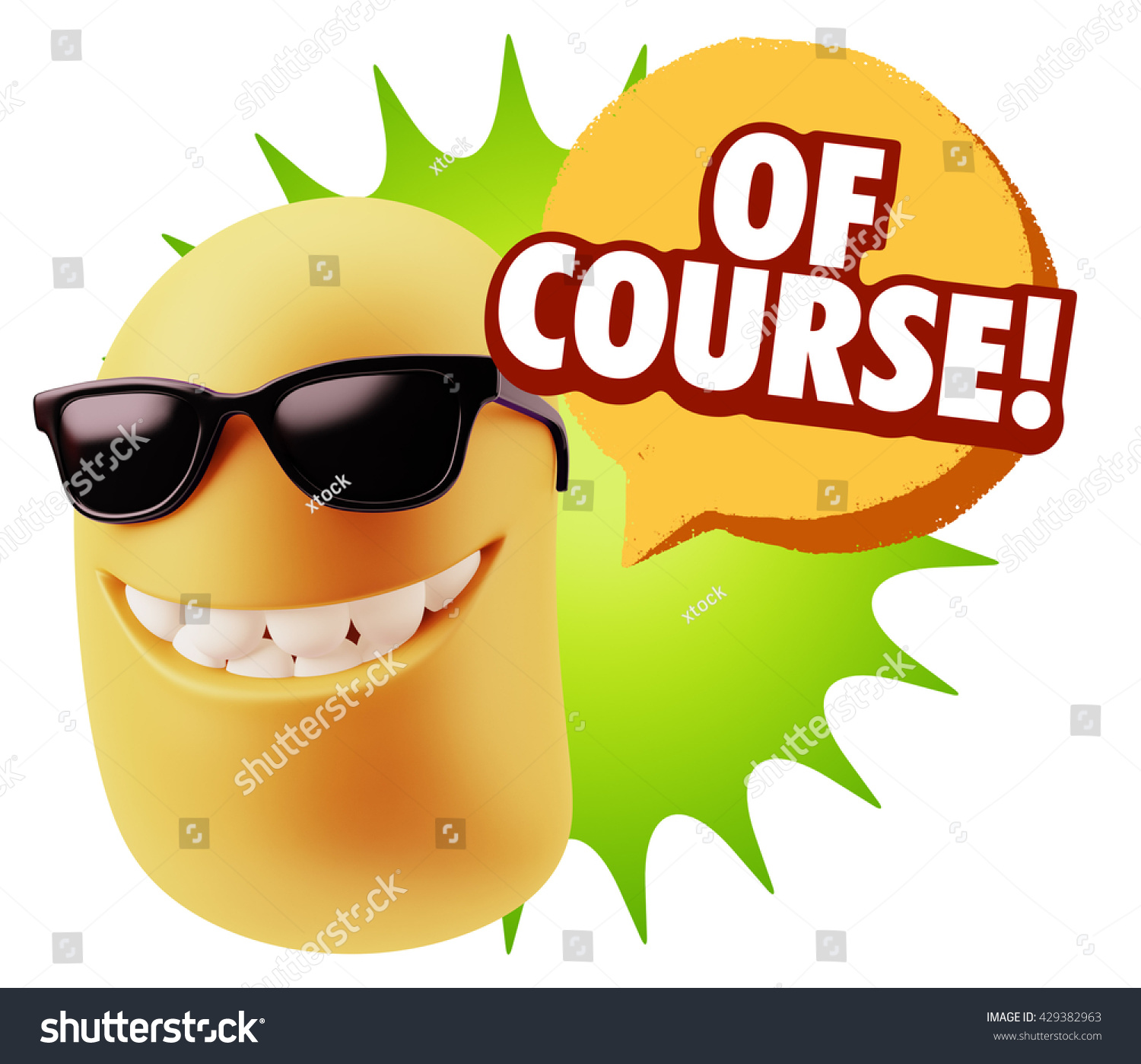 3d Rendering Smile Character Emoticon Expression Stock Illustration