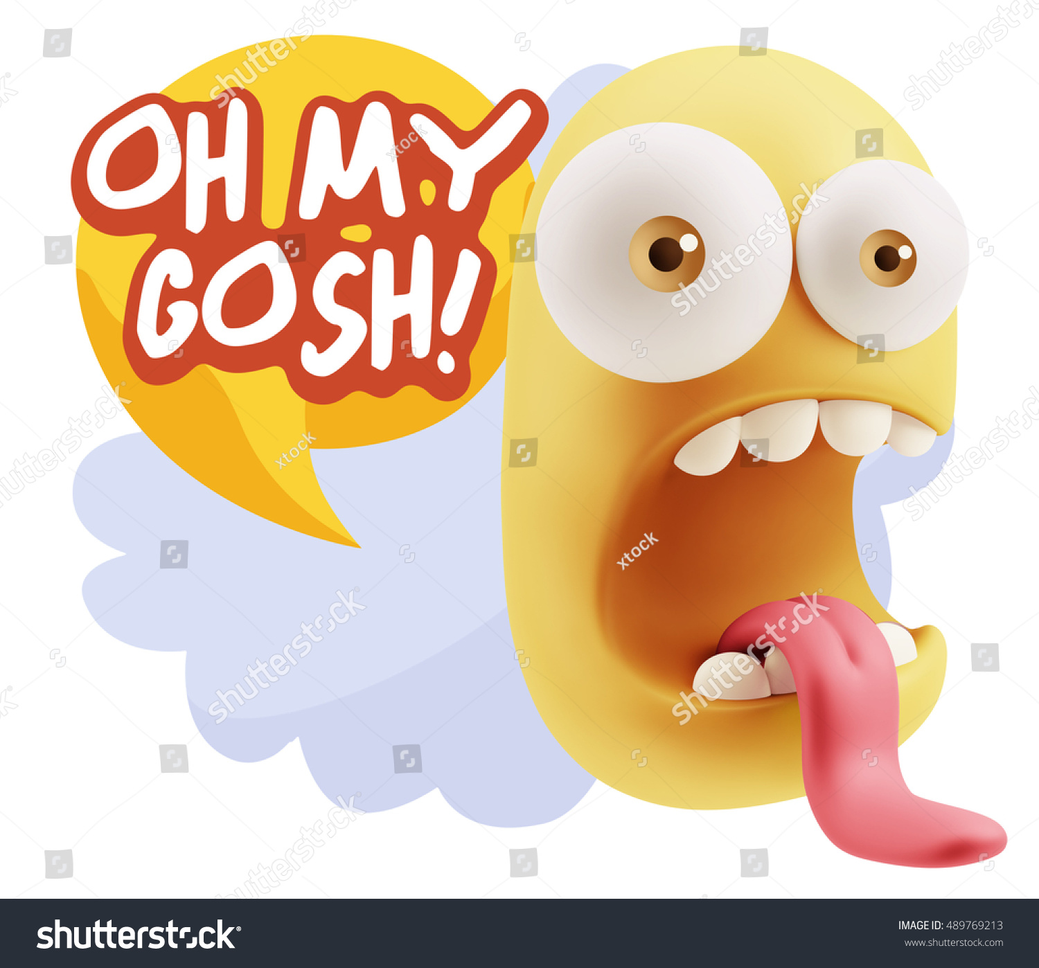 3d Rendering Surprise Character Face Emoticon Stock Illustration 3d Rendering Surprise Character Face Emoticon Stock Illustration